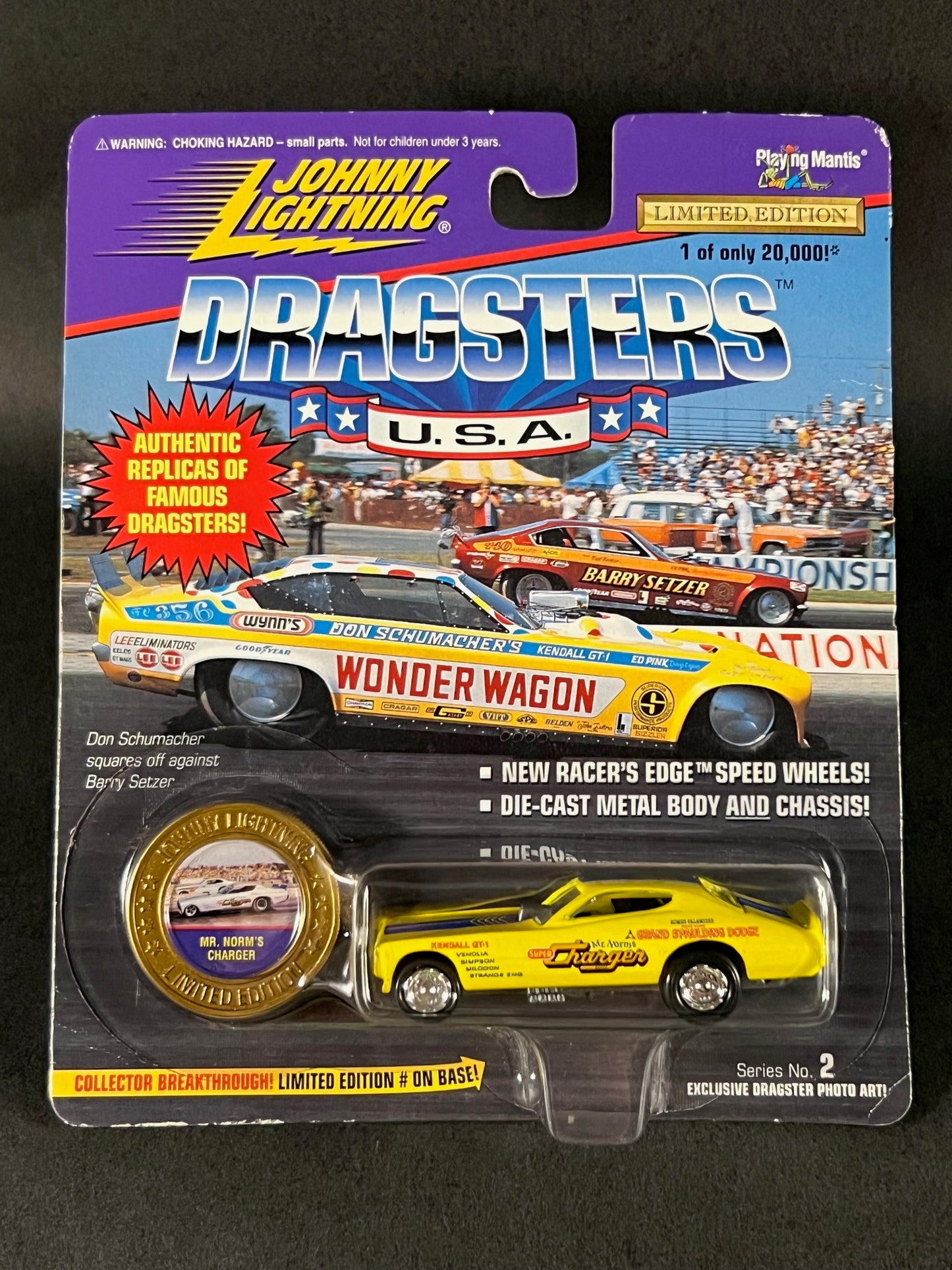 Johnny Lightning 1996 Dragsters USA Series 2 Mr. Norm's Charger, Yellow