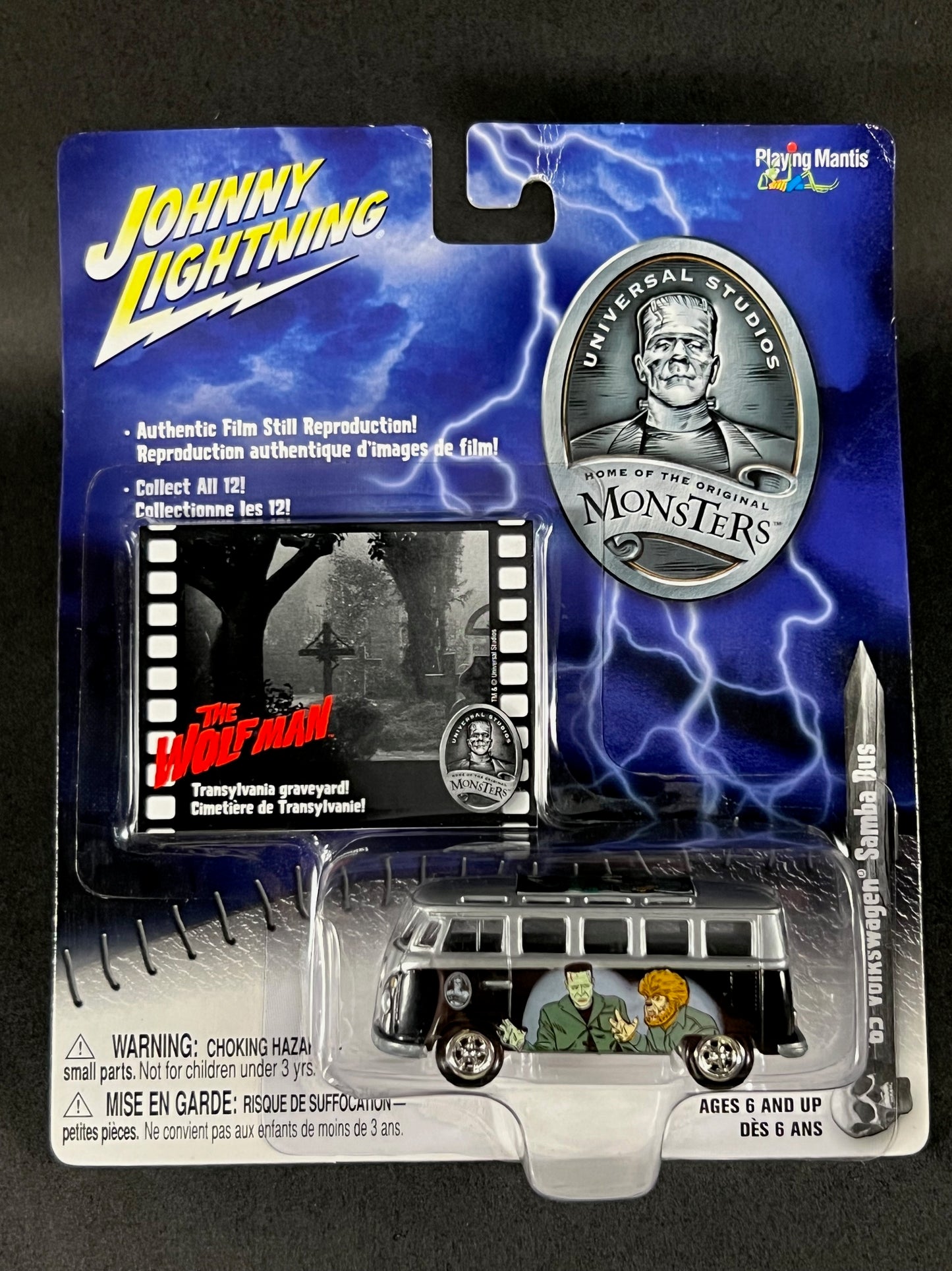 2004 Johnny Lightning The Wolfman '65 Volkswagen Samba Bus, Black and Silver