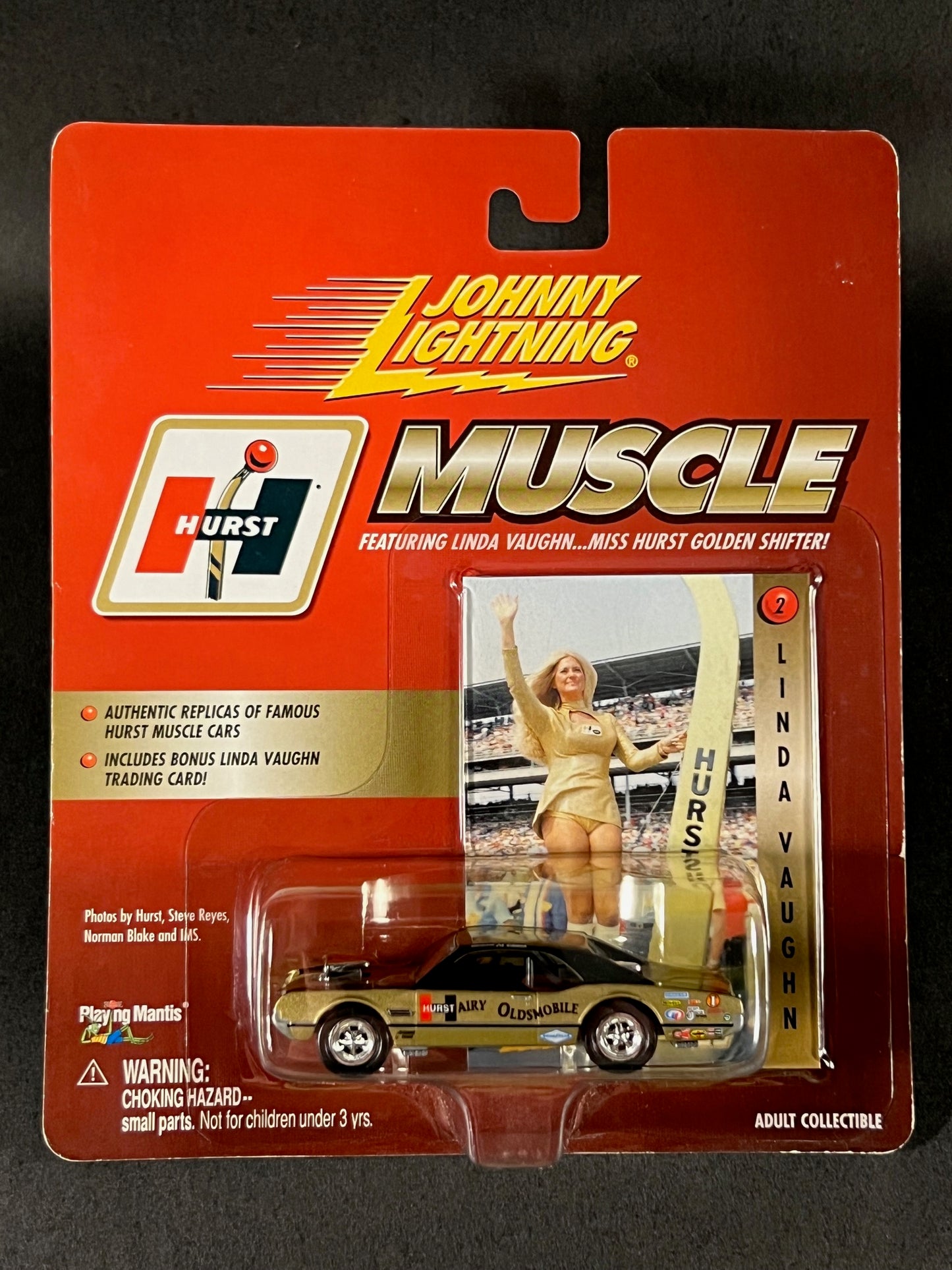 2000 Johnny Lightning Hurst Muscle #2 Linda Vaughn Hurst Hairy Oldsmobile, Gold