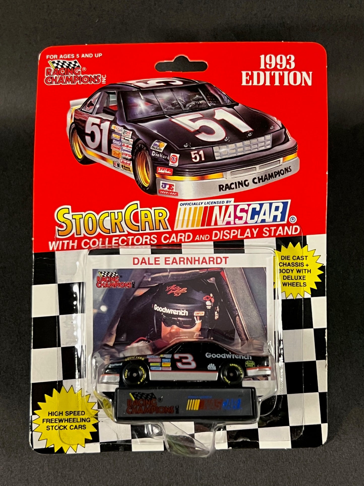 1993 Racing Champions NASCAR Stock Car Dale Earnhardt #3, Black