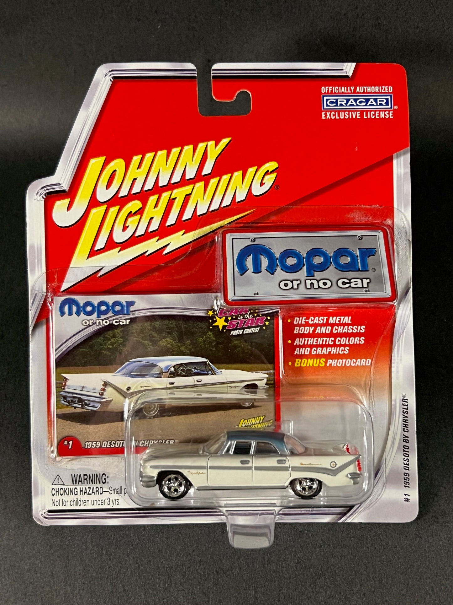 2003 Johnny Lightning Mopar Or No Car #1 1959 Desoto by Chrysler, White