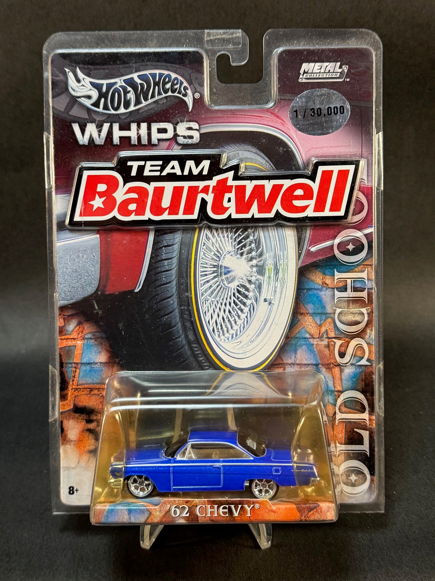 2003 Hot Wheels Whips Team Baurtwell Old School '62 Chevy, Blue