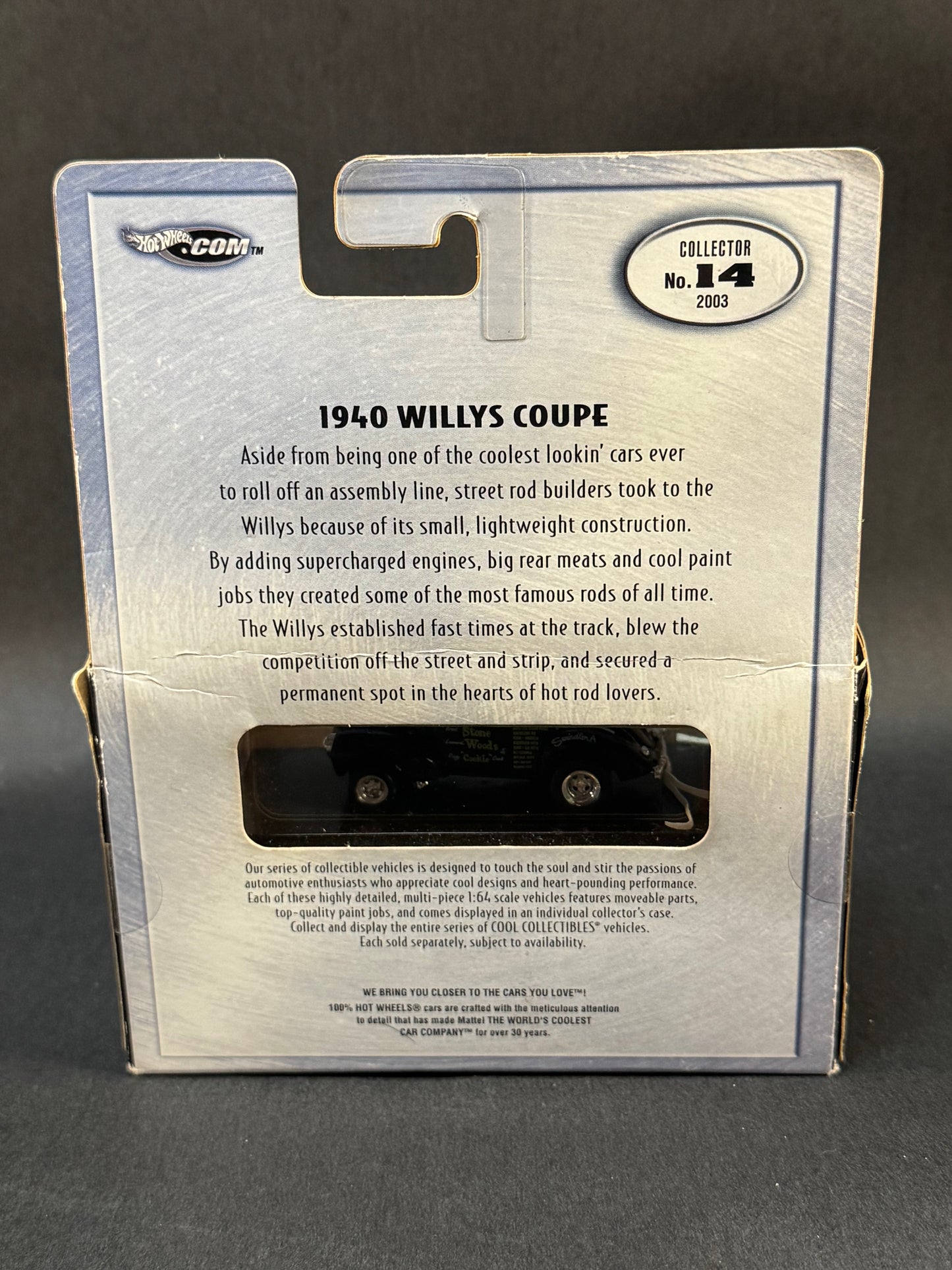 2000 Hot Wheels Cool Collectibles Limited Edition 1940 Willys Coupe, Black