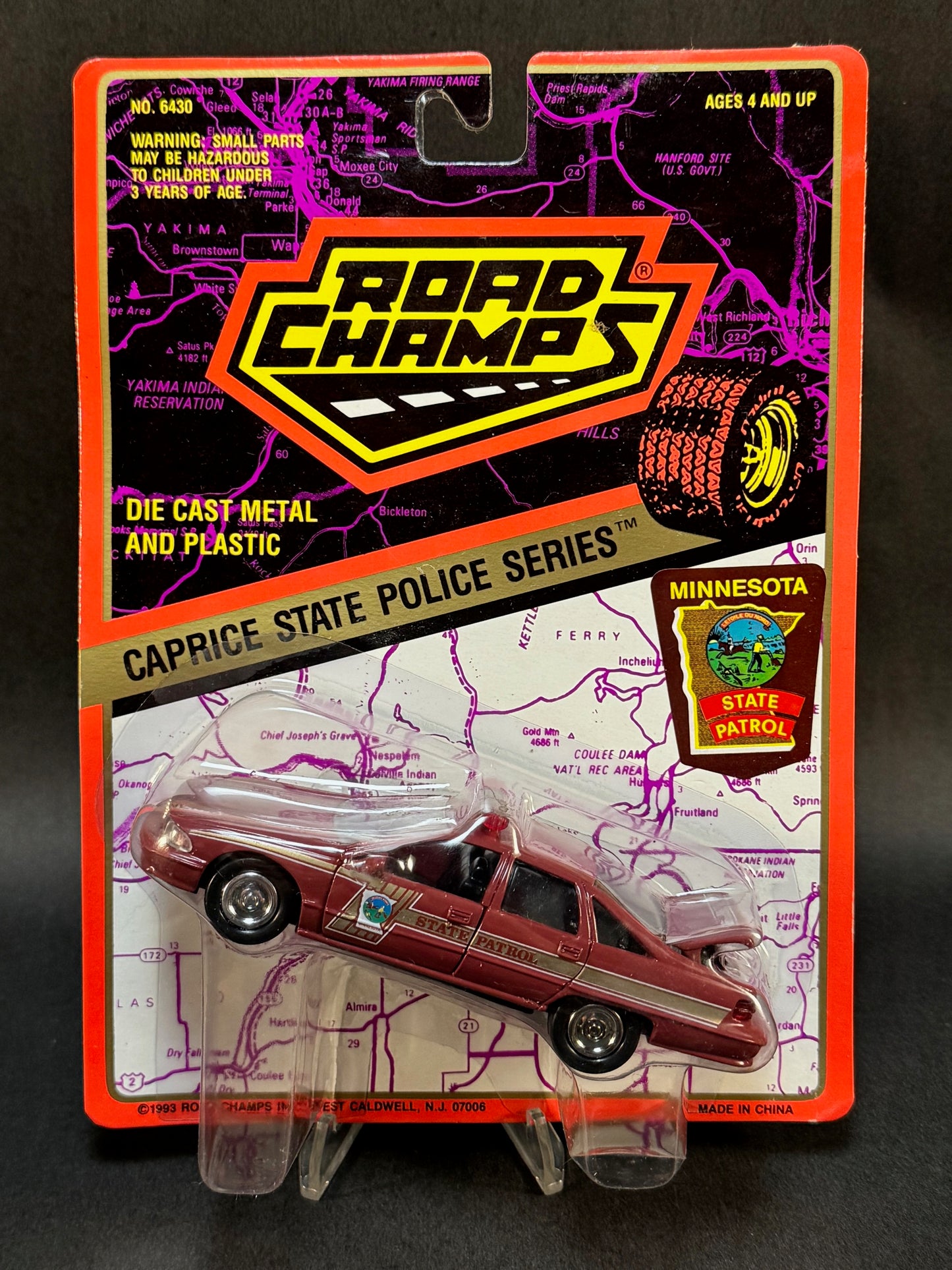 1993 Road Champs Caprice State Police Series Minnesota State Patrol, Red