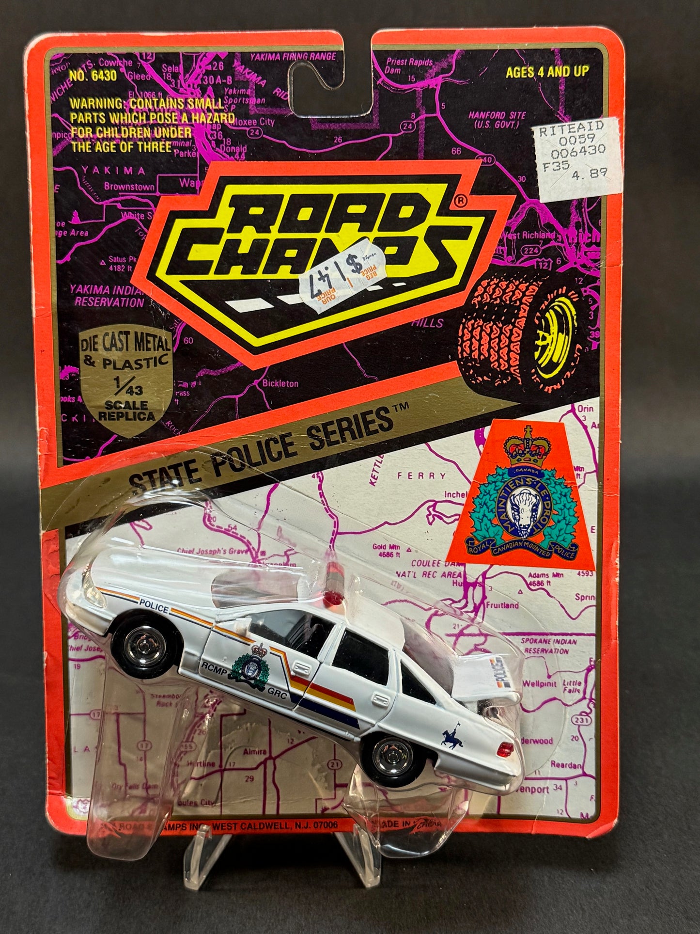 1993 Road Champs State Police Series RCMP GRC Royal Canadian Mounted Police, White