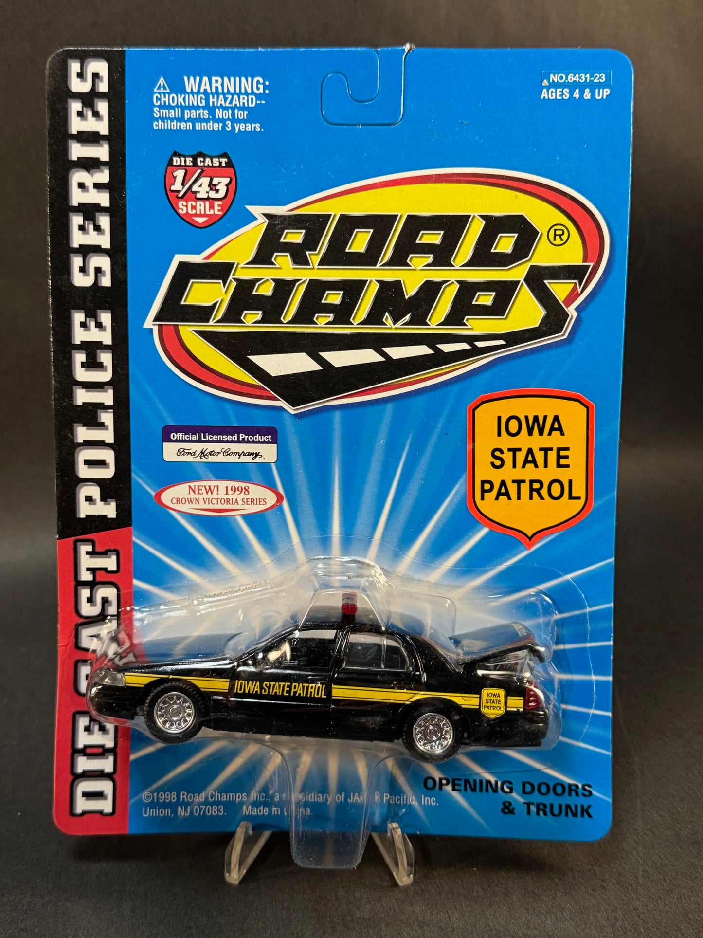 1998 Road Champs Crown Victoria Series Iowa State Patrol, Black and Yellow