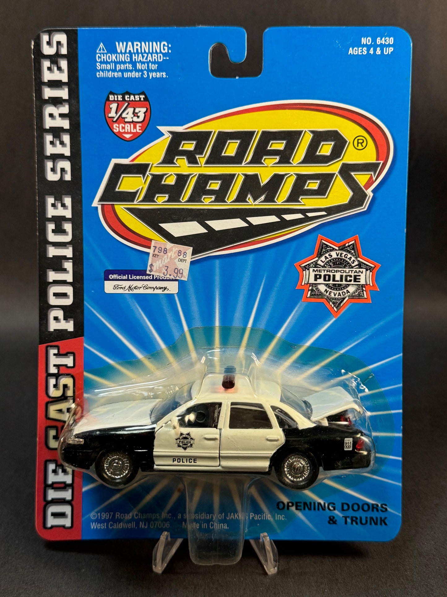 1997 Road Champs Police Series Las Vegas Metropolitan Police, Black and White