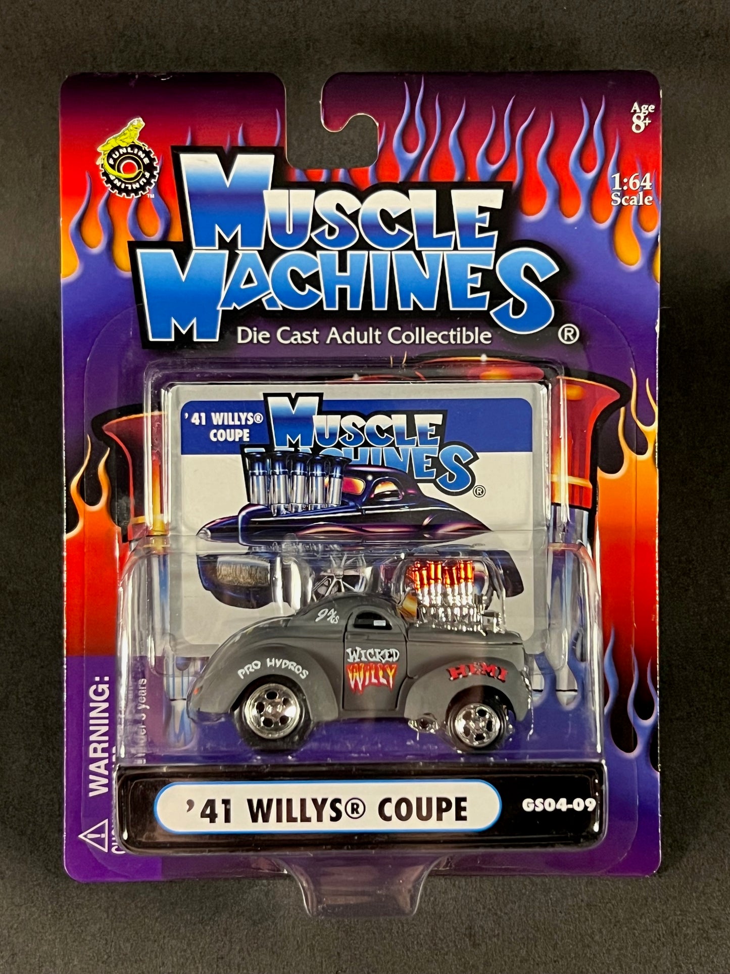 Muscle Machines 2004 GS04-09 '41 Willys Coupe, Gray