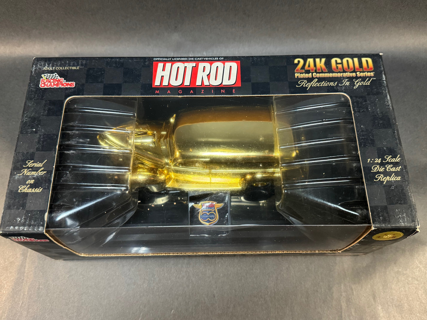 1998 Racing Champions 1:24 Scale 24K Gold Hot Rod Magazine '40 Ford Sedan Delivery