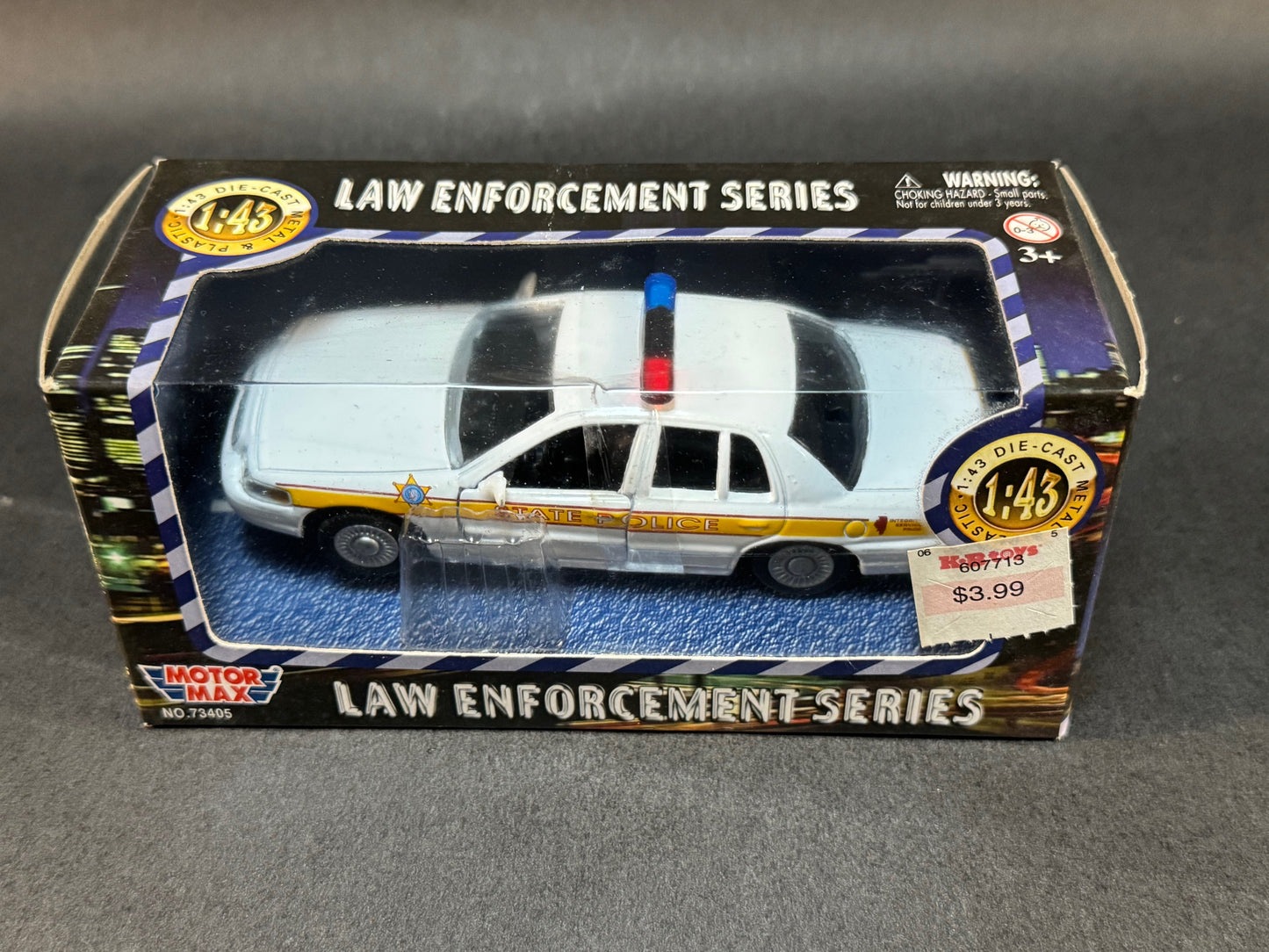 2002 Motor Max 1:43 Law Enforcement Series Illinois State Police, White