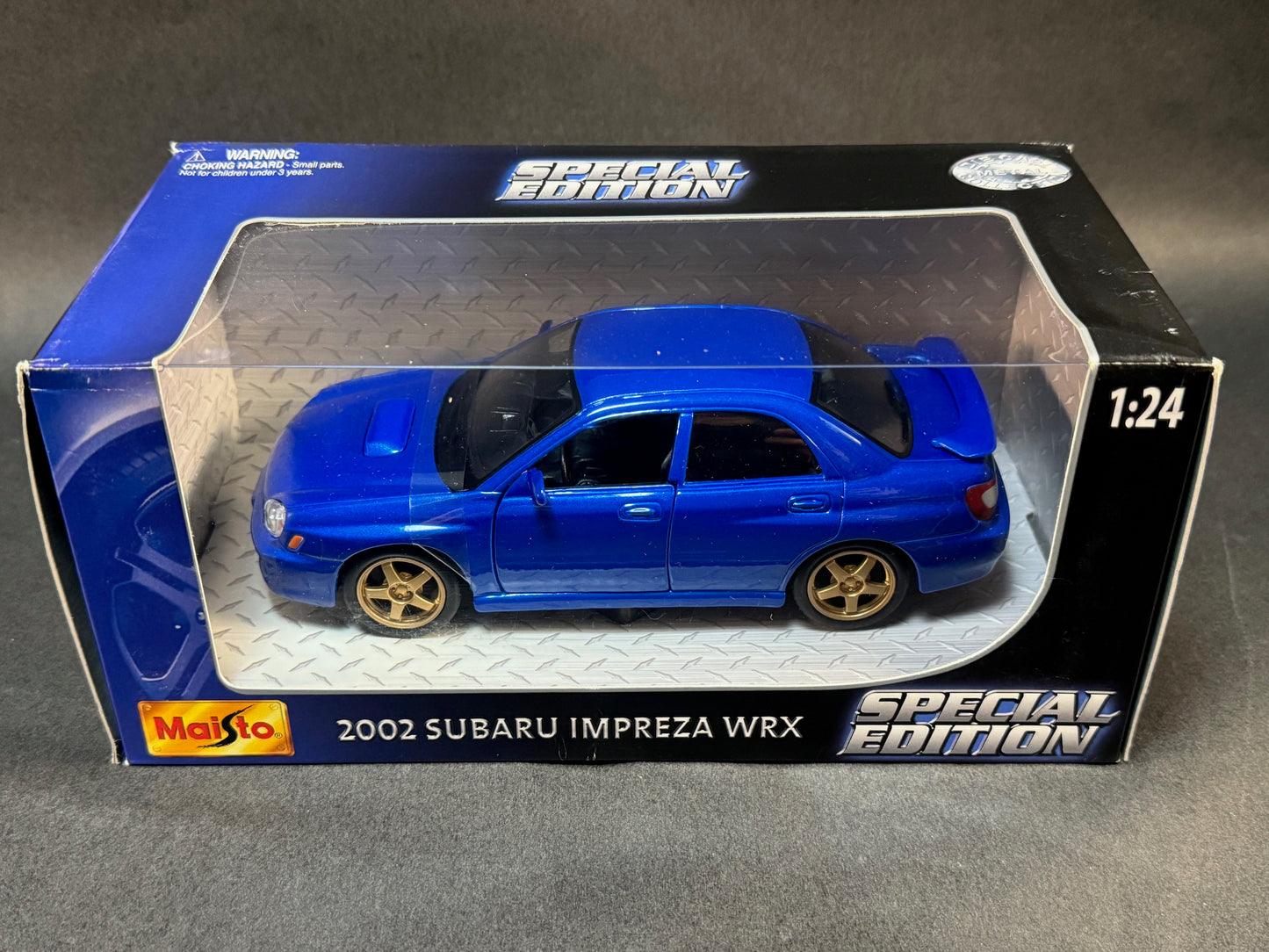 2002 Maisto Special Edition 1:24 Scale Subaru Impreza WRX, Blue