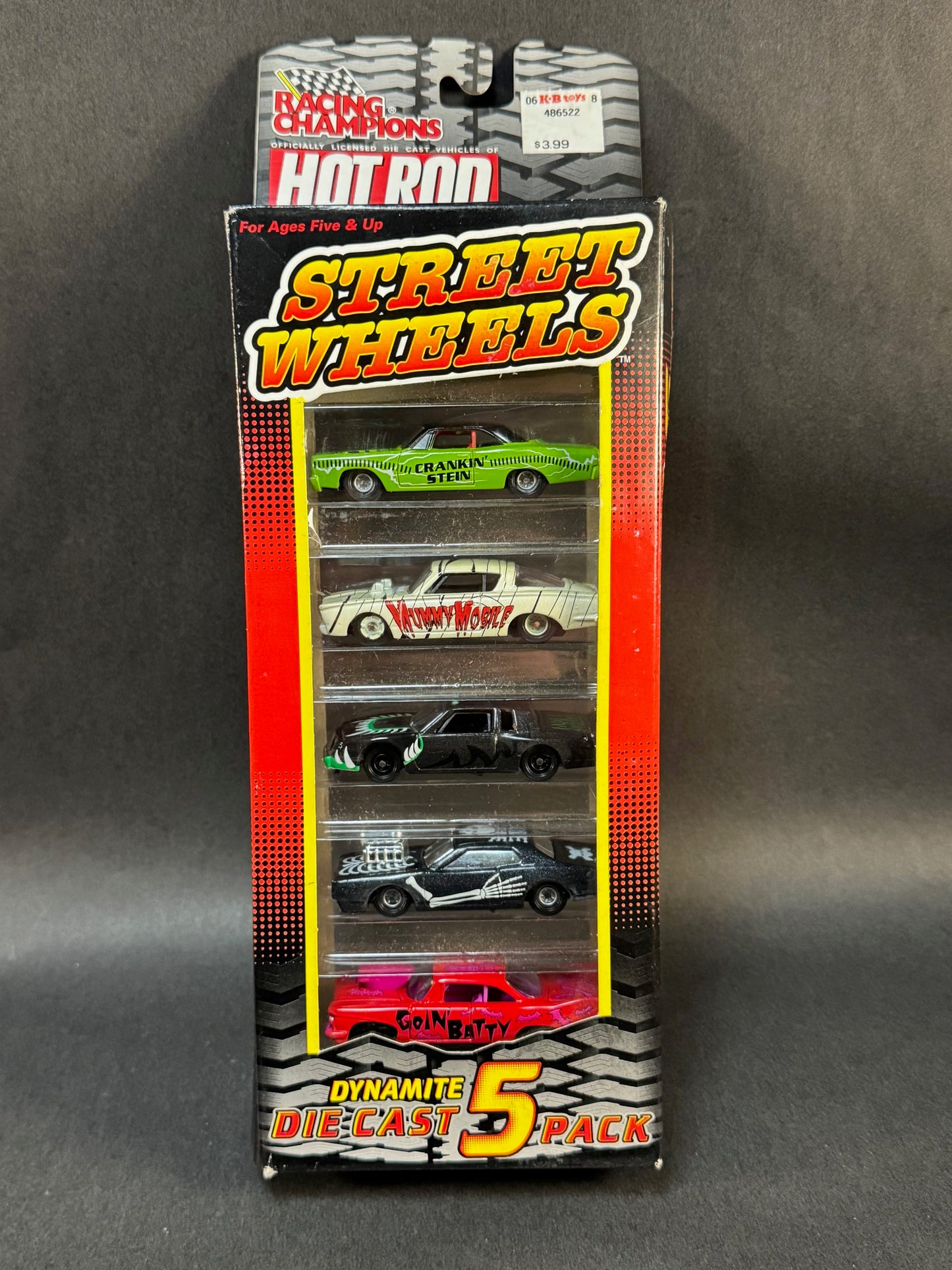 1998 Racing Champions Hot Rod Magazine Street Wheels Dynamite Diecast 5 Pack - Version 2