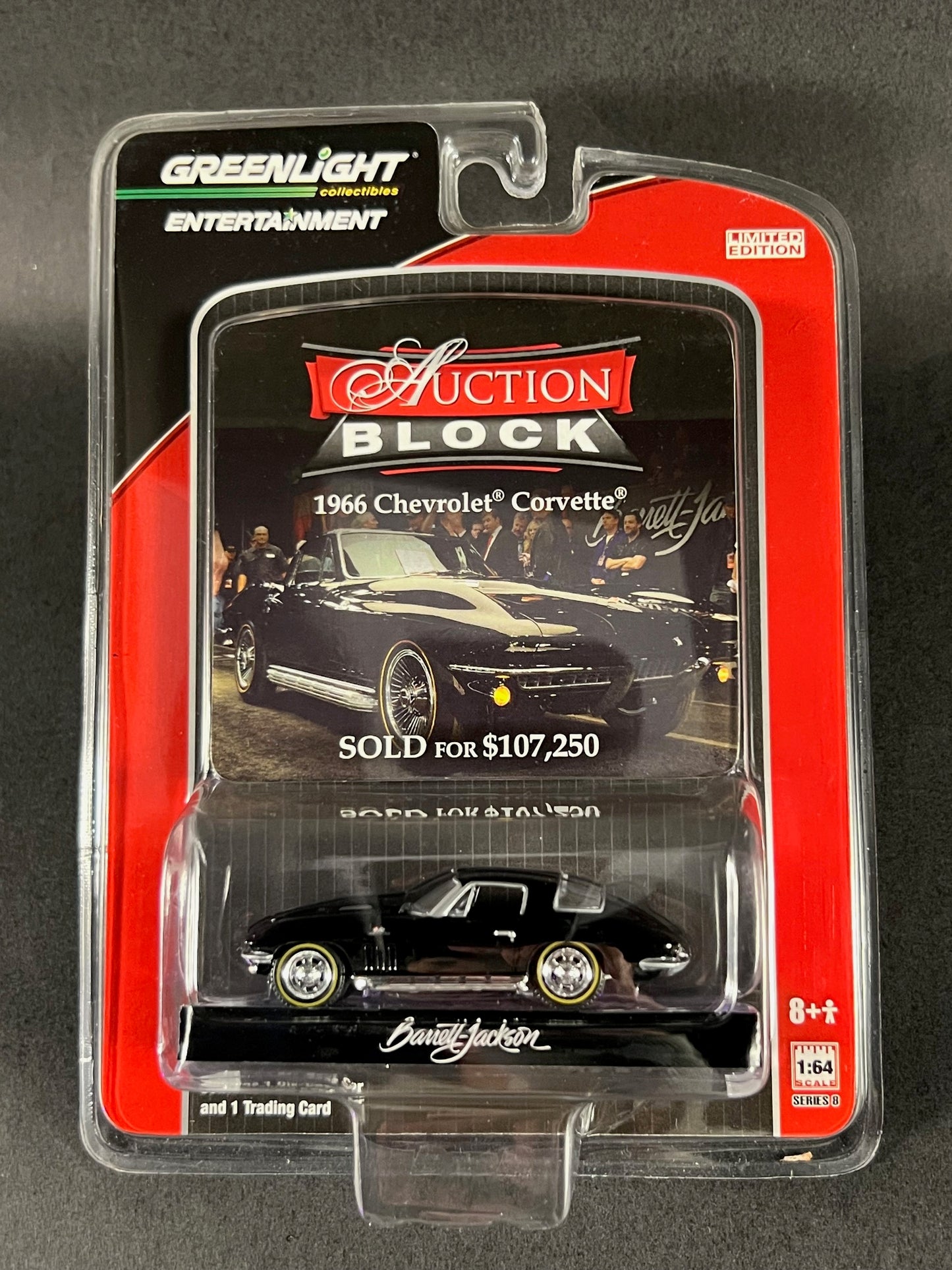 2009 GreenLight Barrett-Jackson Auction Block Series 8 1966 Chevrolet Corvette, Black