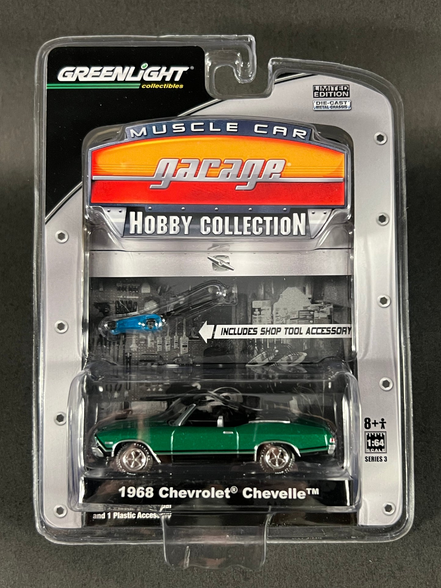 2008 GreenLight Muscle Car Garage 1968 Chevrolet Chevelle, Green