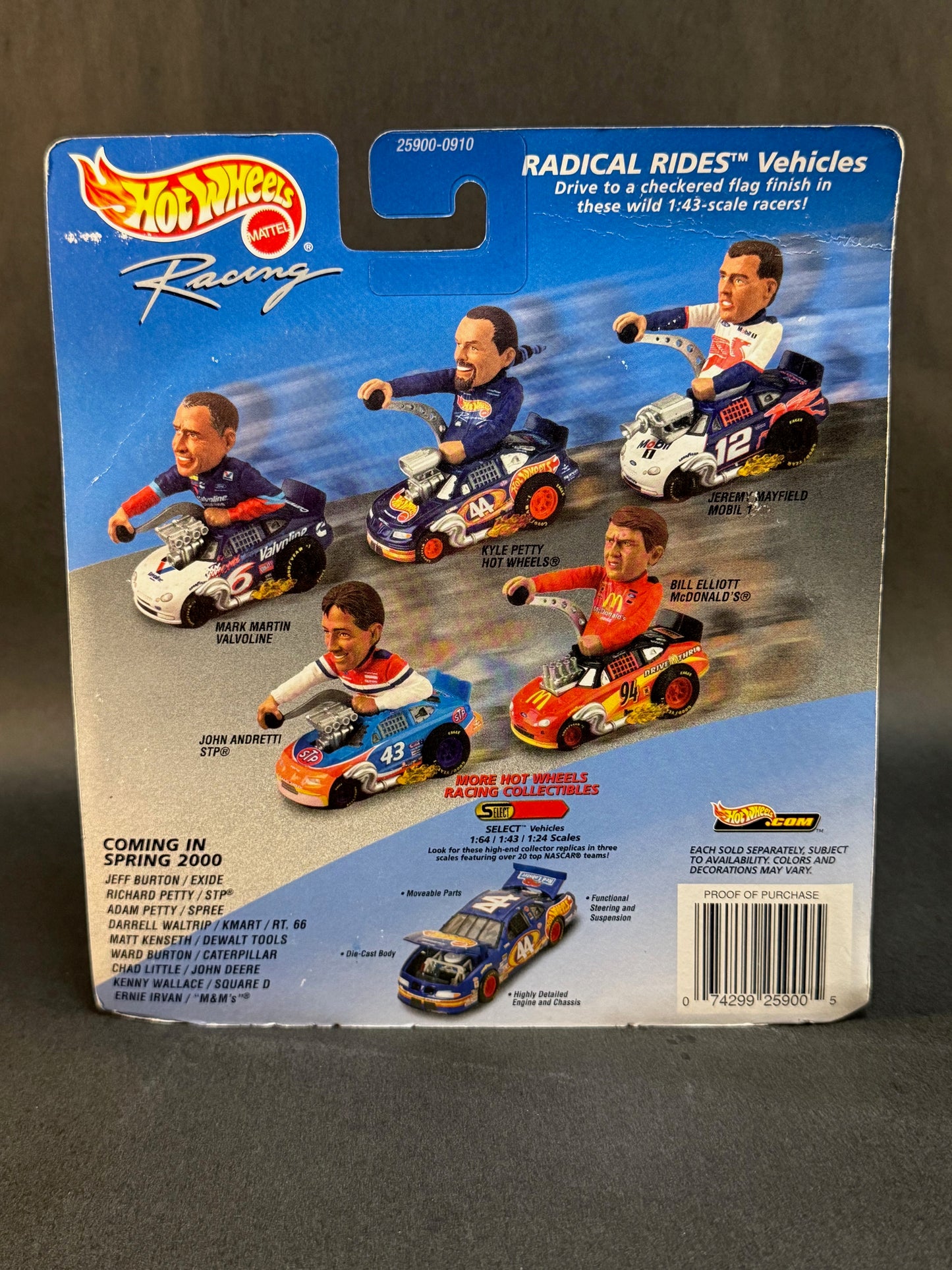 1999 Hot Wheels Racing 1:43 Scale Radical Rides #44 Hot Wheels Kyle Petty