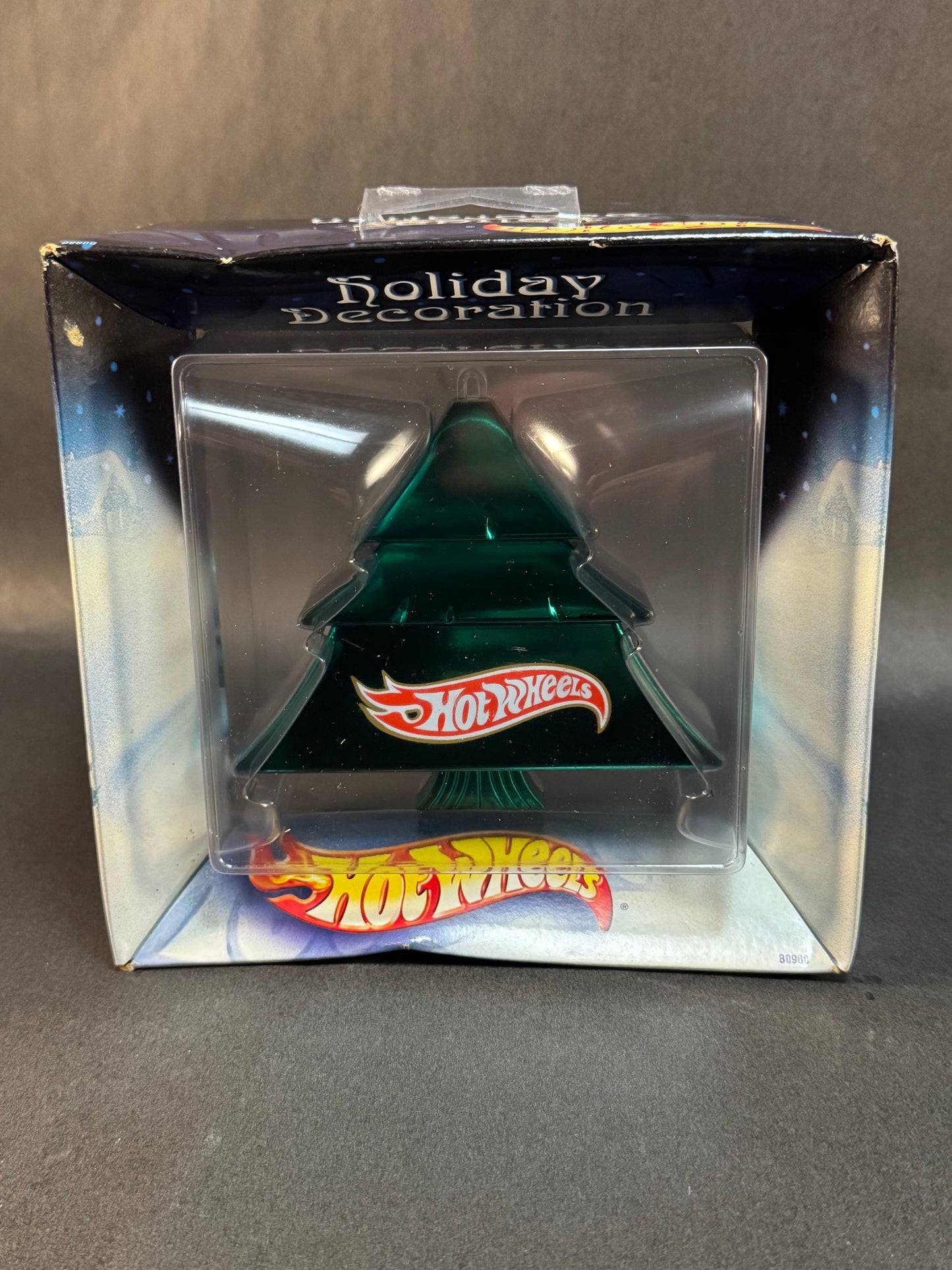 2002 Hot Wheels Holiday Tree Decoration Blast Lane Motorcycle, Blue