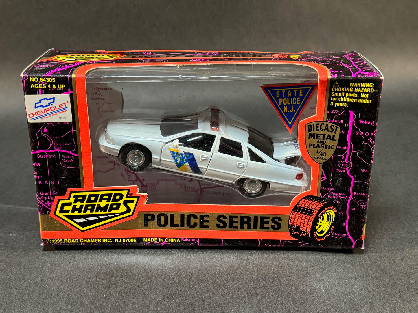 1995 Road Champs Police Series Boxed New Jersey State Police, White