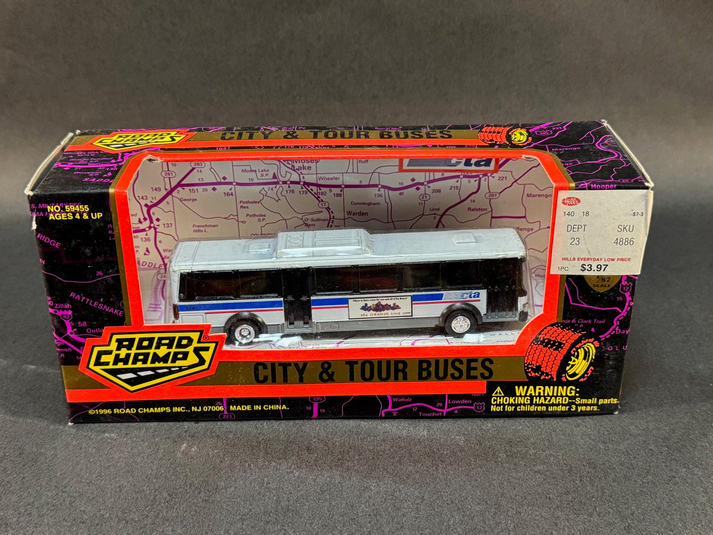 1996 Road Champs City & Tour Buses Series Boxed CTA Chicago Transit Authority, White