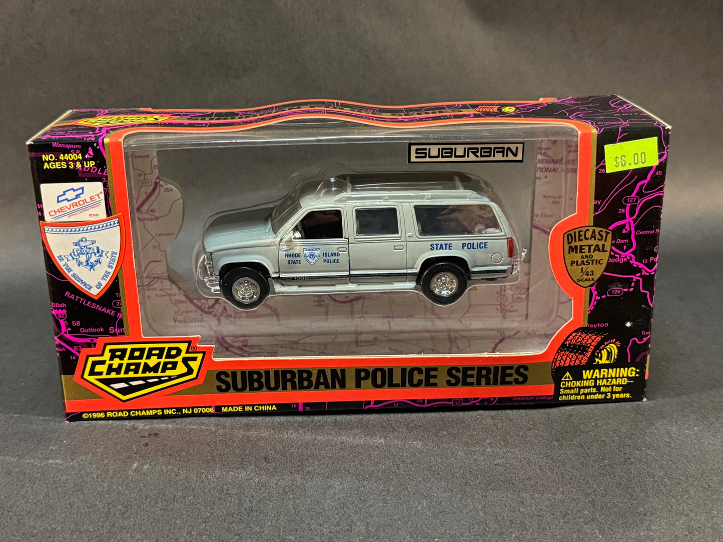 1996 Road Champs Suburban Police Series Boxed Rhode Island State Police, Gray