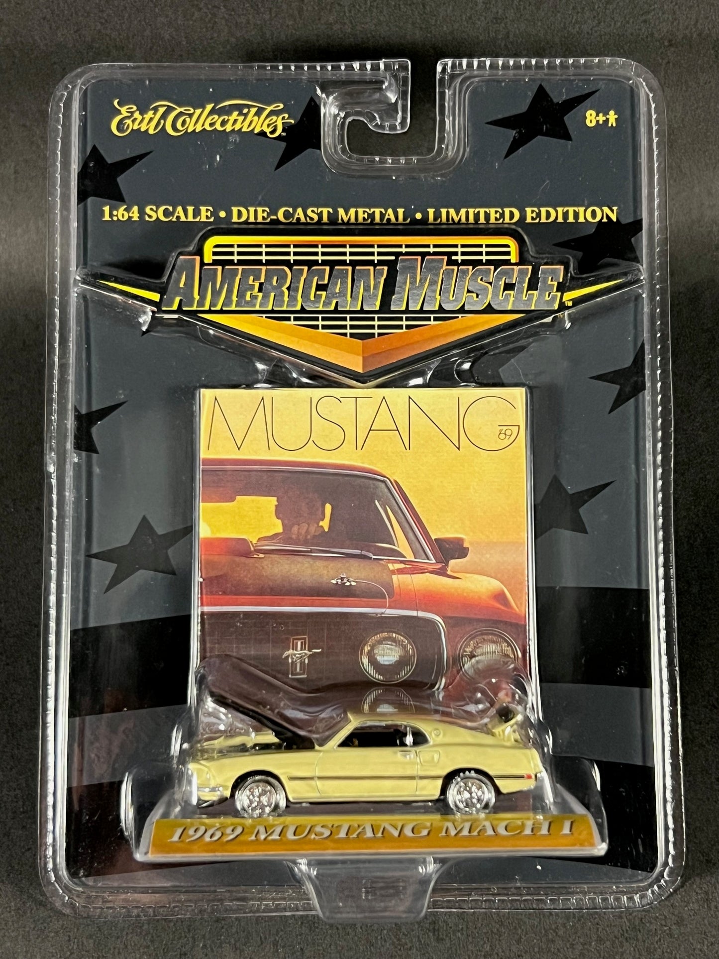 2000 ERTL Collectibles American Muscle 1969 Mustang Mach 1, Yellow