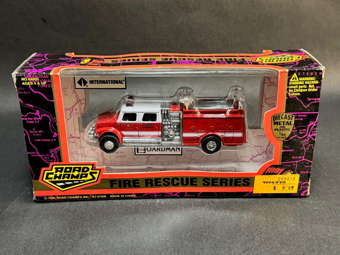 1995 Road Champs Fire Rescue Series Boxed Boston Fire Department, Red and White