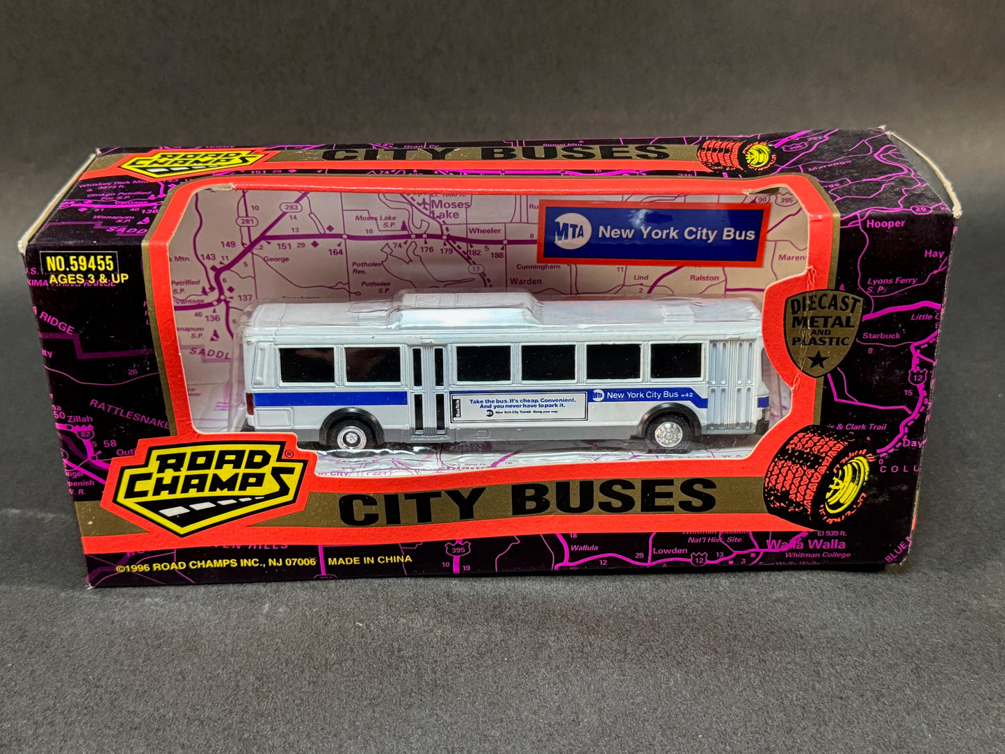 1996 Road Champs City Buses Series Boxed MTA New York City Bus, White
