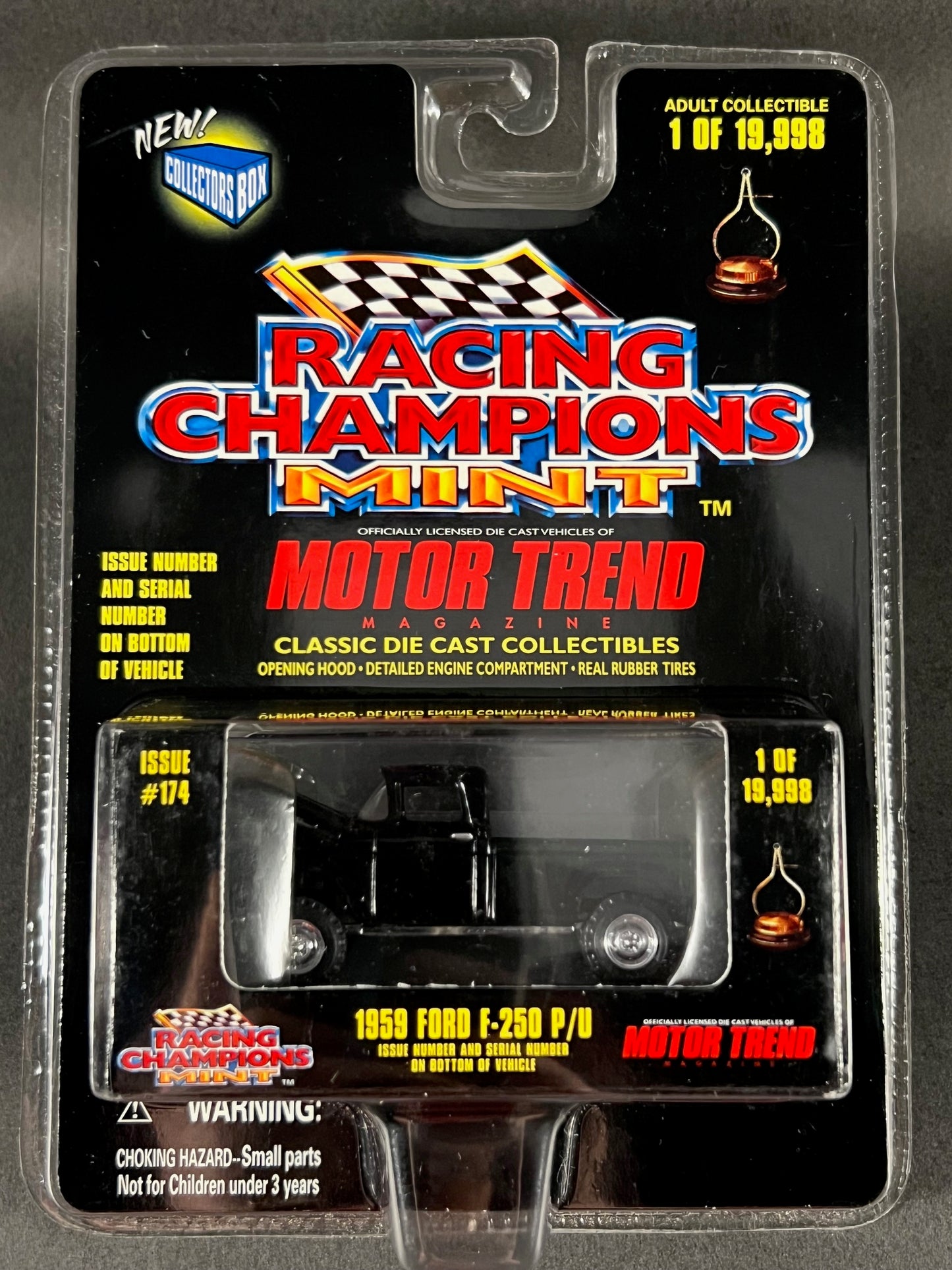 1998 Racing Champions MINT Motor Trend #174 1959 Ford F-250 Pickup, Black