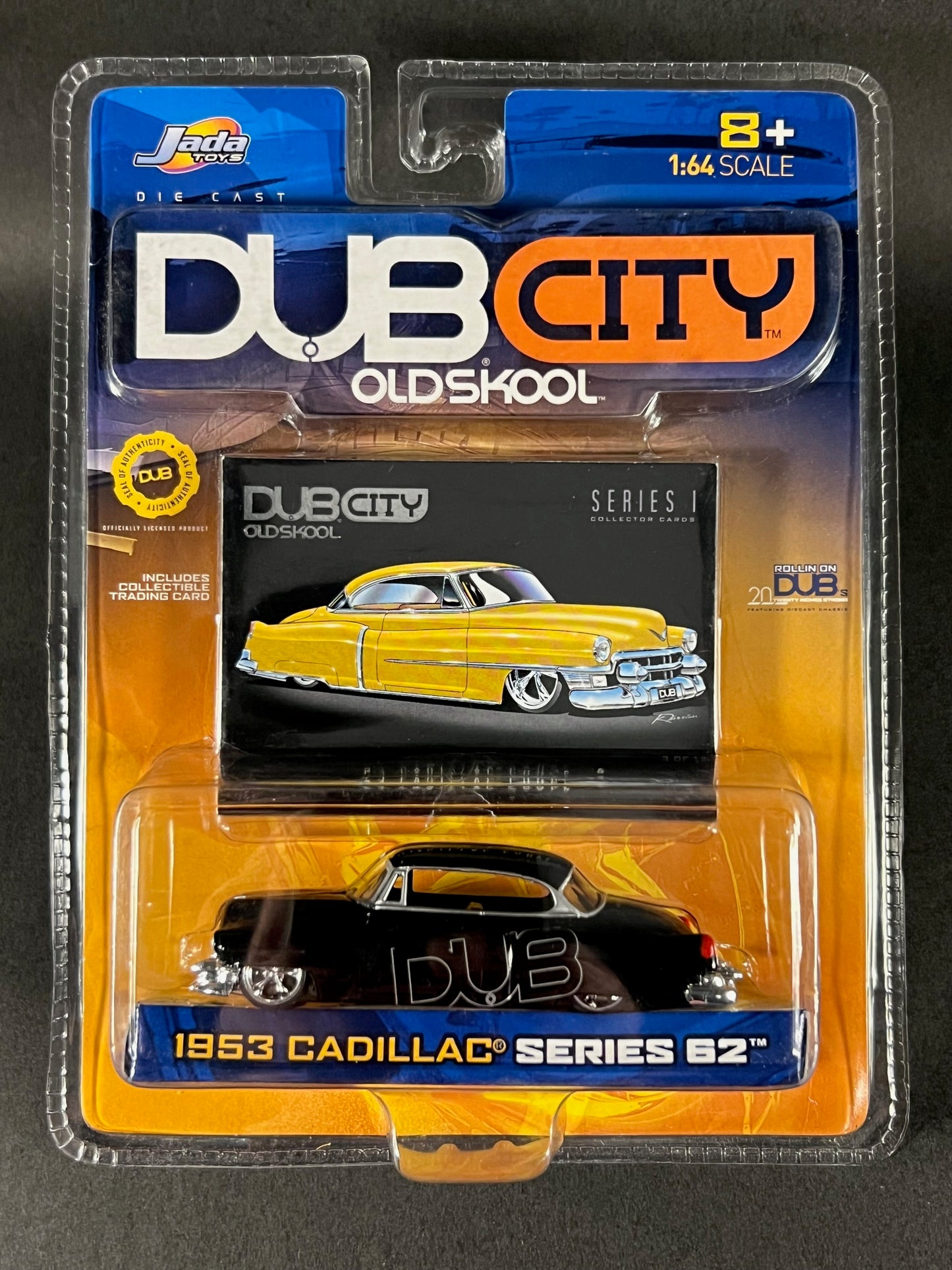2002 Jada Toys Dub City Old Skool Series 1 #3 1953 Cadillac Series 62, Black