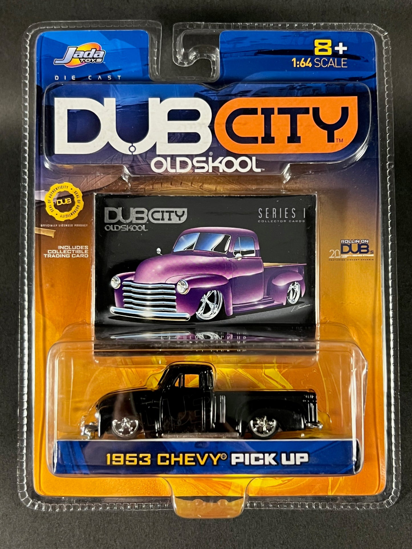 2002 Jada Toys Dub City Old Skool Series 1 #1 1953 Chevy Pickup, Black