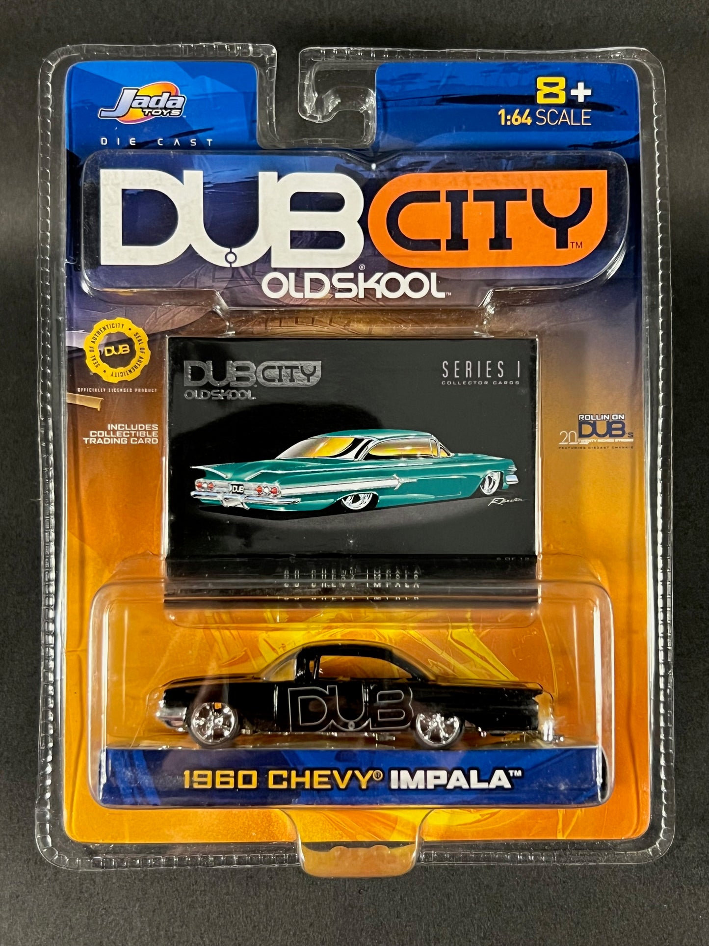 2002 Jada Toys Dub City Old Skool Series 1 #2 1960 Chevy Impala, Black