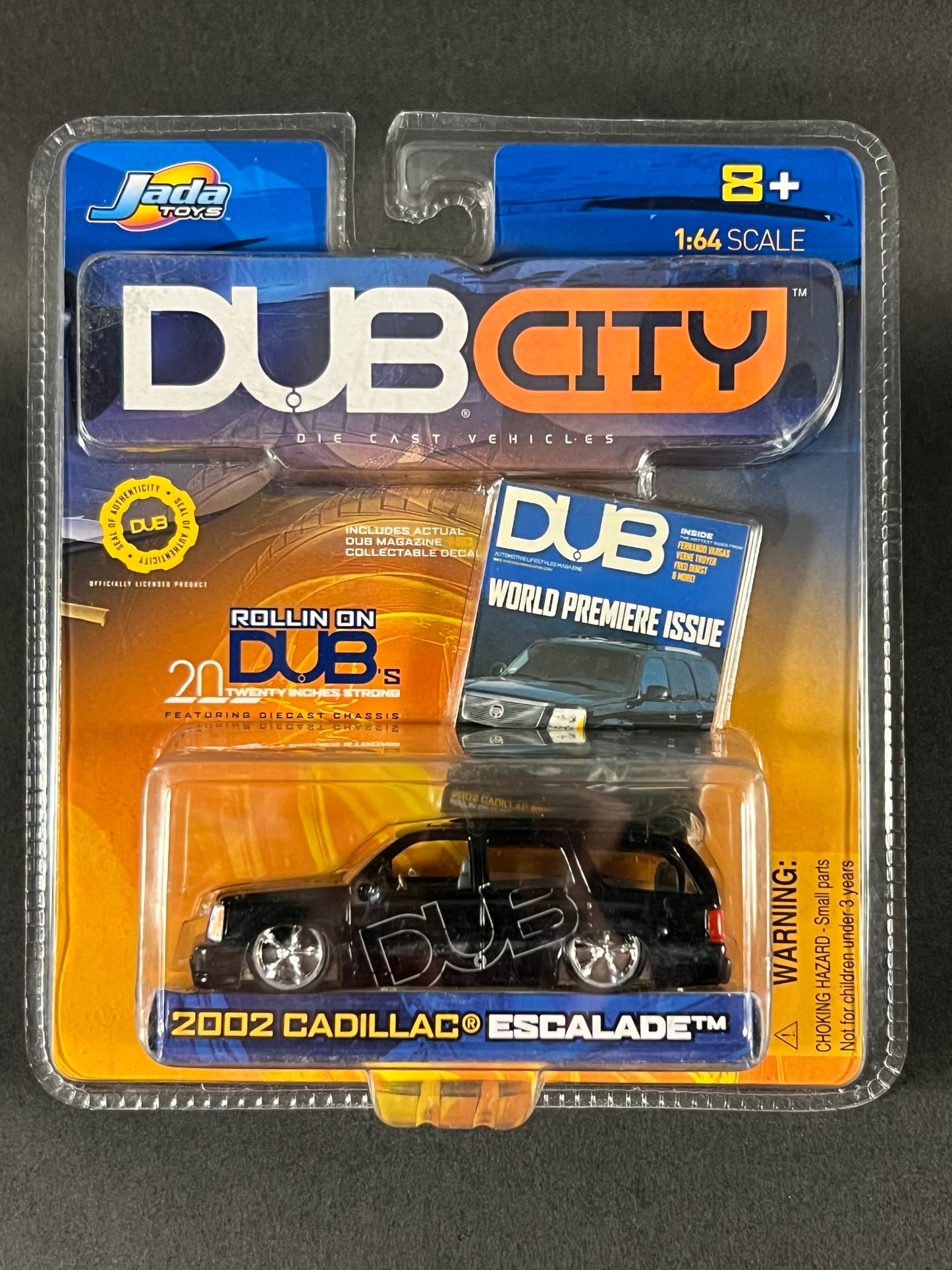 2002 Jada Toys Dub City World Premiere Issue 2002 Cadillac Escalade, Black