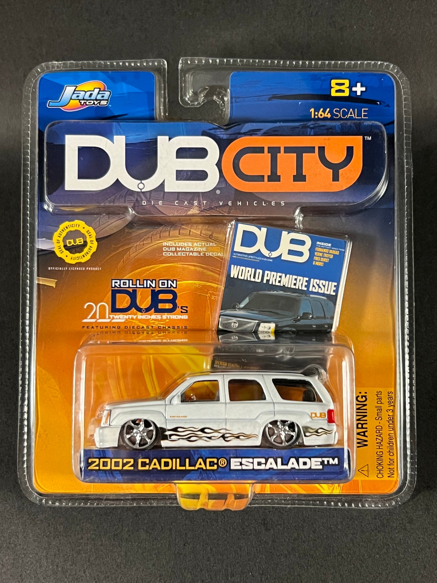 2002 Jada Toys Dub City World Premiere Issue 2002 Cadillac Escalade, White