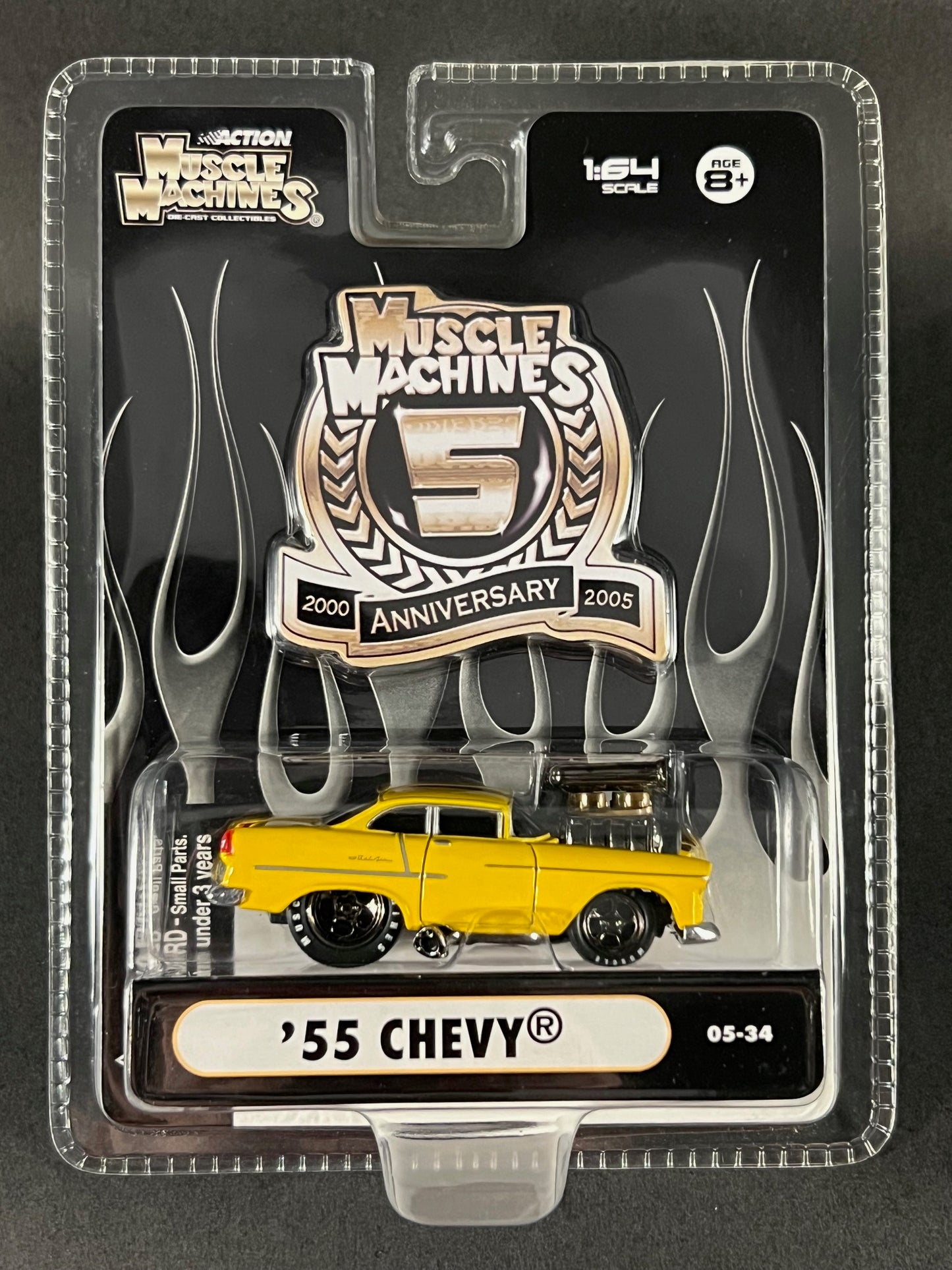 2005 Muscle Machines 5 Year Anniversary 05-34 '55 Chevy, Yellow