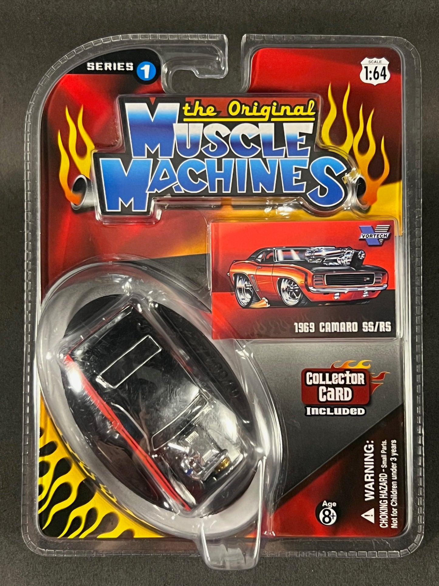 2007 Muscle Machines Series 1 The Original 1969 Camaro SS/RS, Black and Red