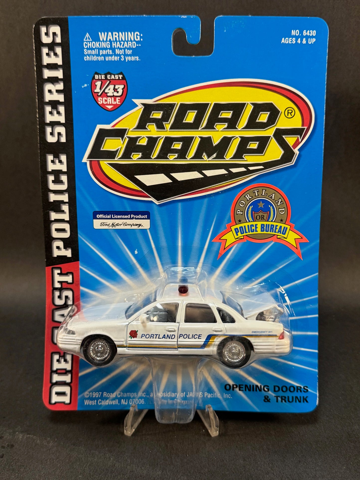 1997 Road Champs Police Series Portland Oregon Police Bureau, White