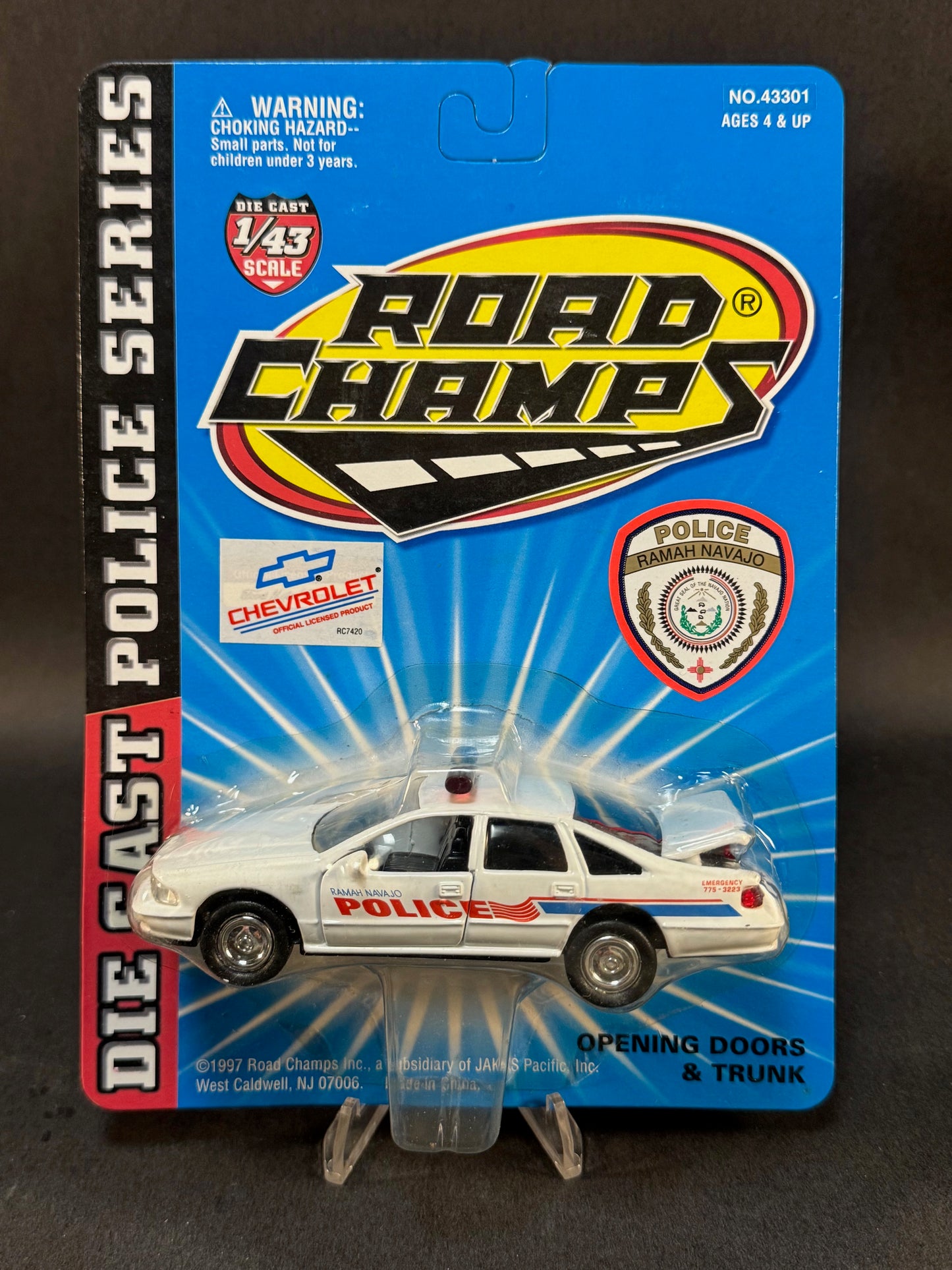 1997 Road Champs Police Series Ramah Navajo Police, White