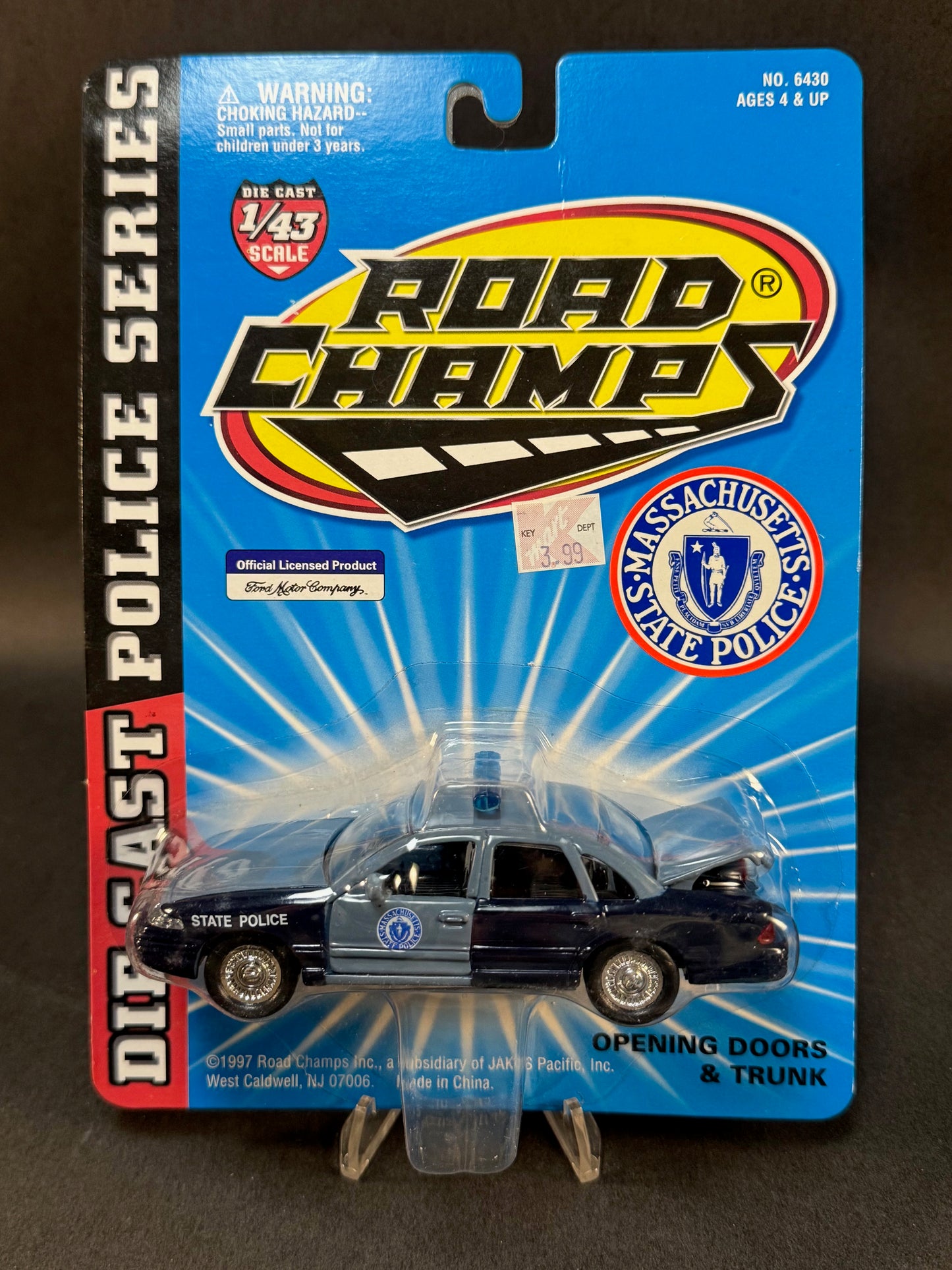 1997 Road Champs Police Series Massachusetts State Police, Blue