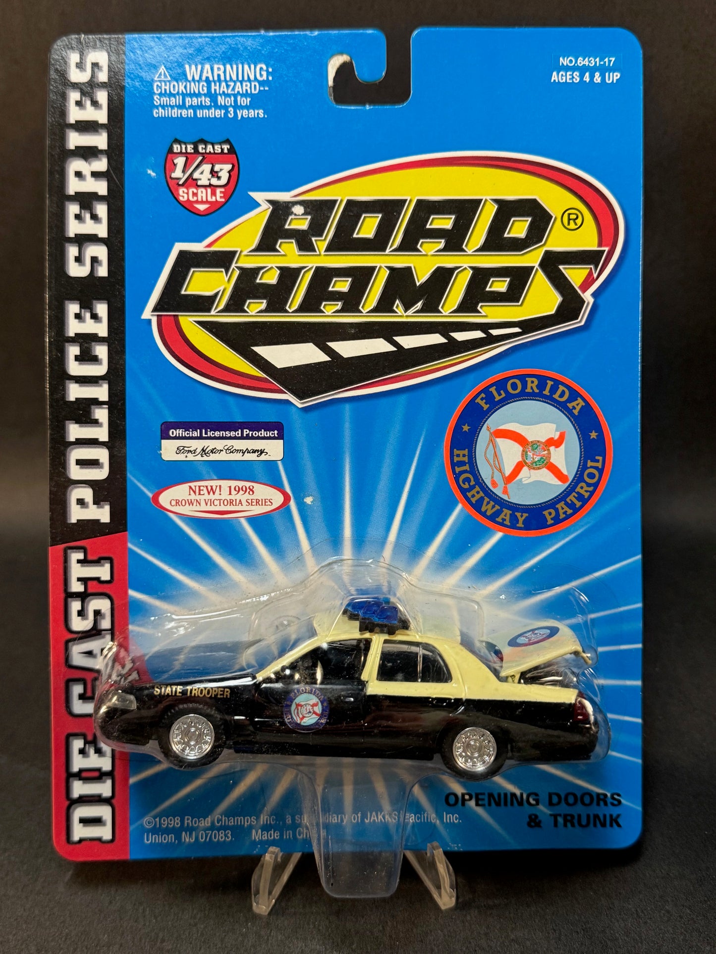 1998 Road Champs Police 1998 Crown Victoria Series Florida Highway Patrol, Black and Yellow