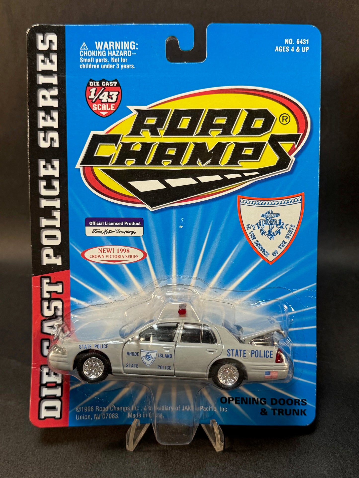 1998 Road Champs Police 1998 Crown Victoria Series Rhode Island State Police, Gray