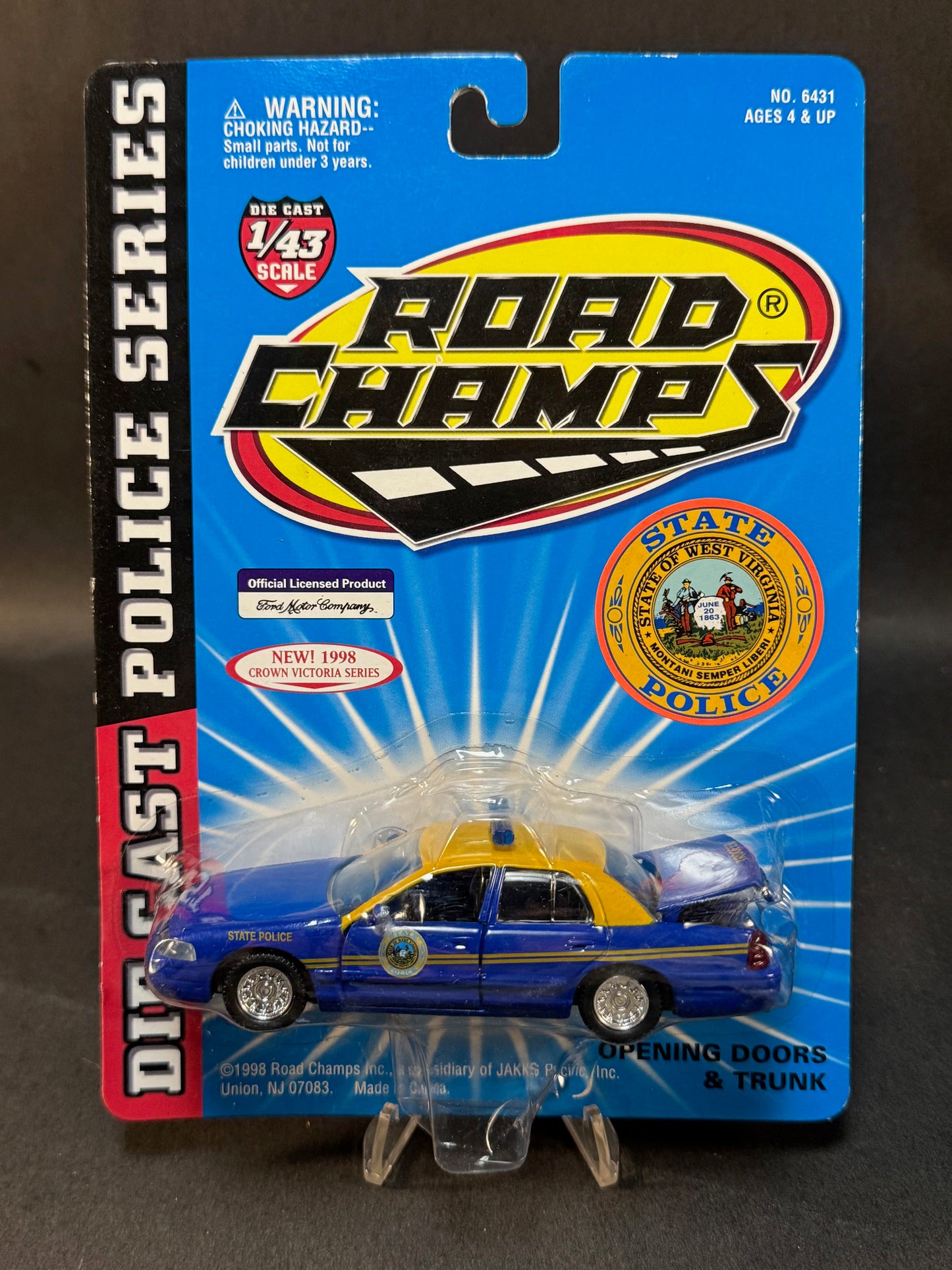 1998 Road Champs Crown Victoria Series West Virginia State Police, Blue and Yellow