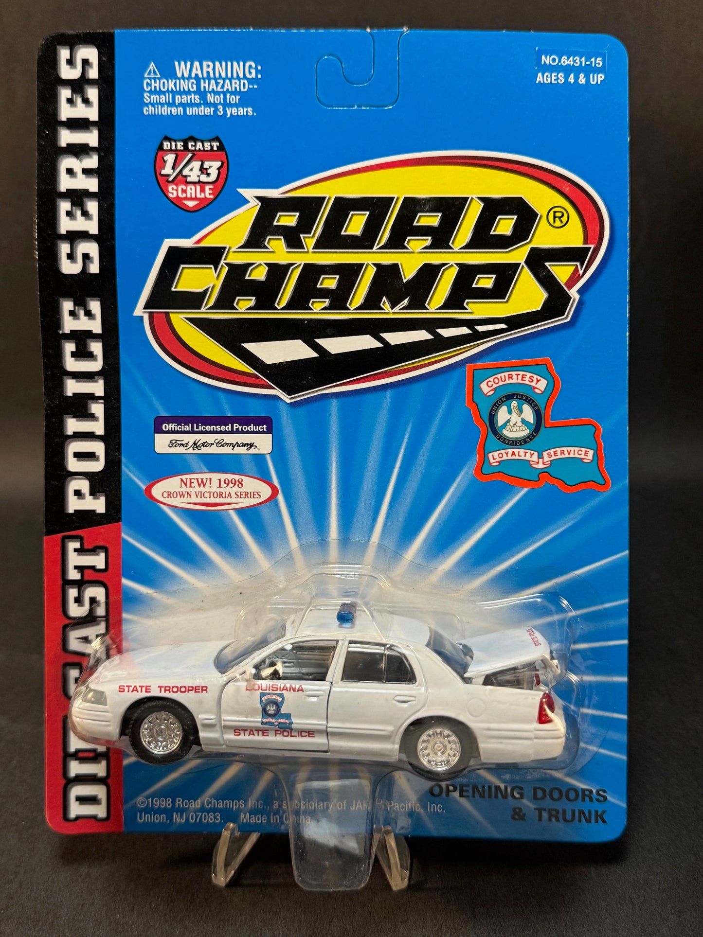 1998 Road Champs Crown Victoria Series Louisiana State Police Trooper, White