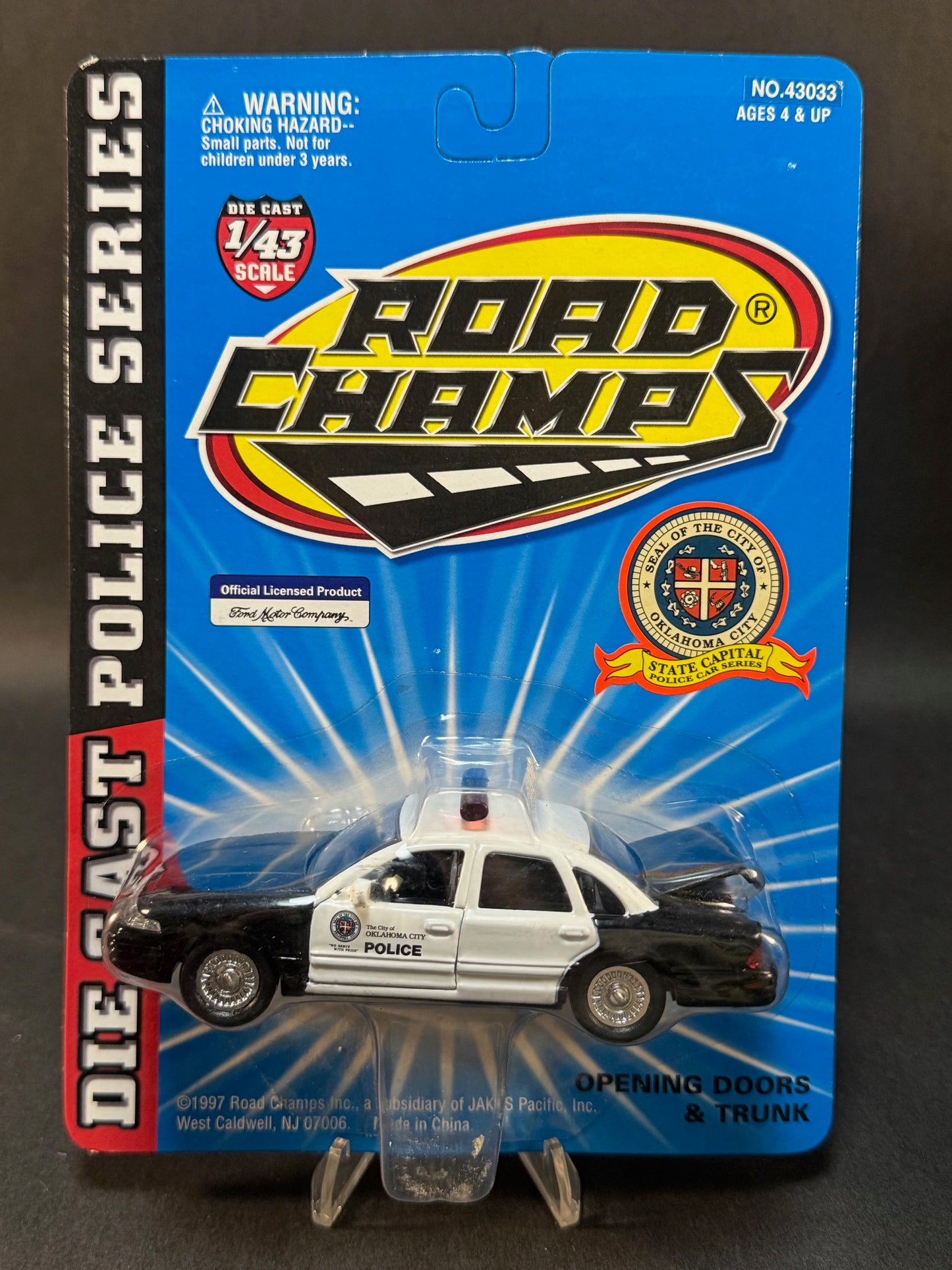 1997 Road Champs State Capital Series Oklahoma City Police, Black and White