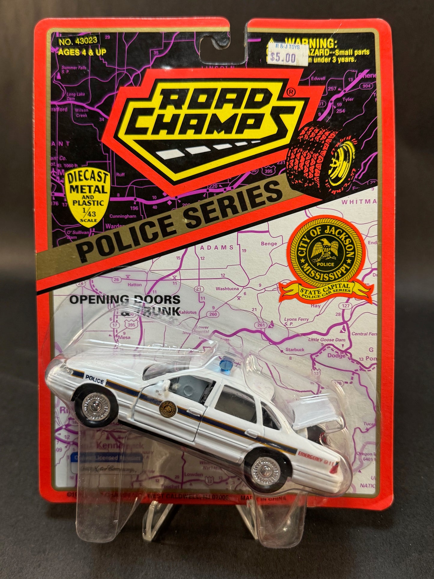 1997 Road Champs State Capital Police Car Series City of Jackson Mississippi Police