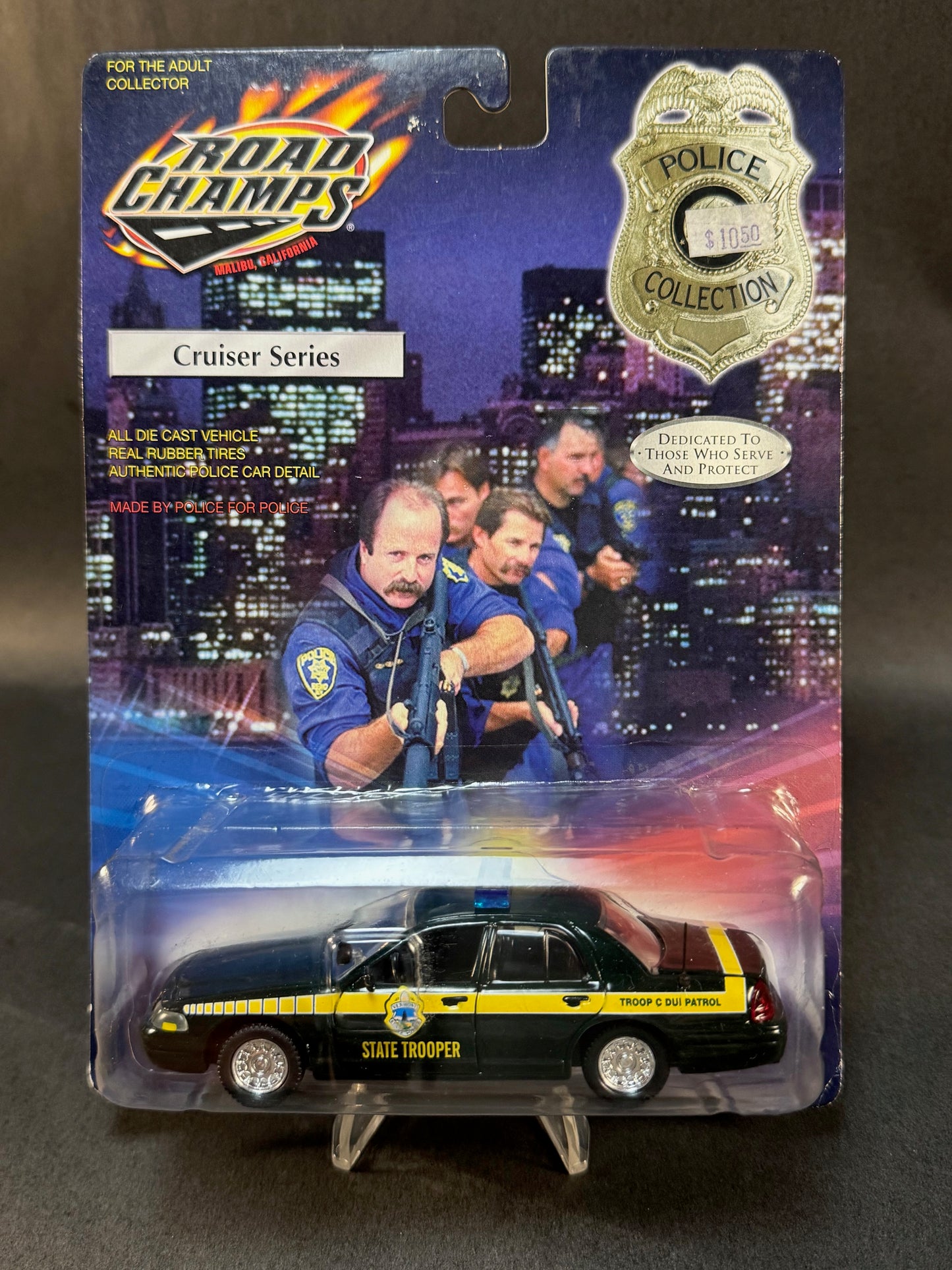 2000 Road Champs Police Collection Cruiser Series Vermont State Trooper Troop C DUI Patrol, Green and Yellow