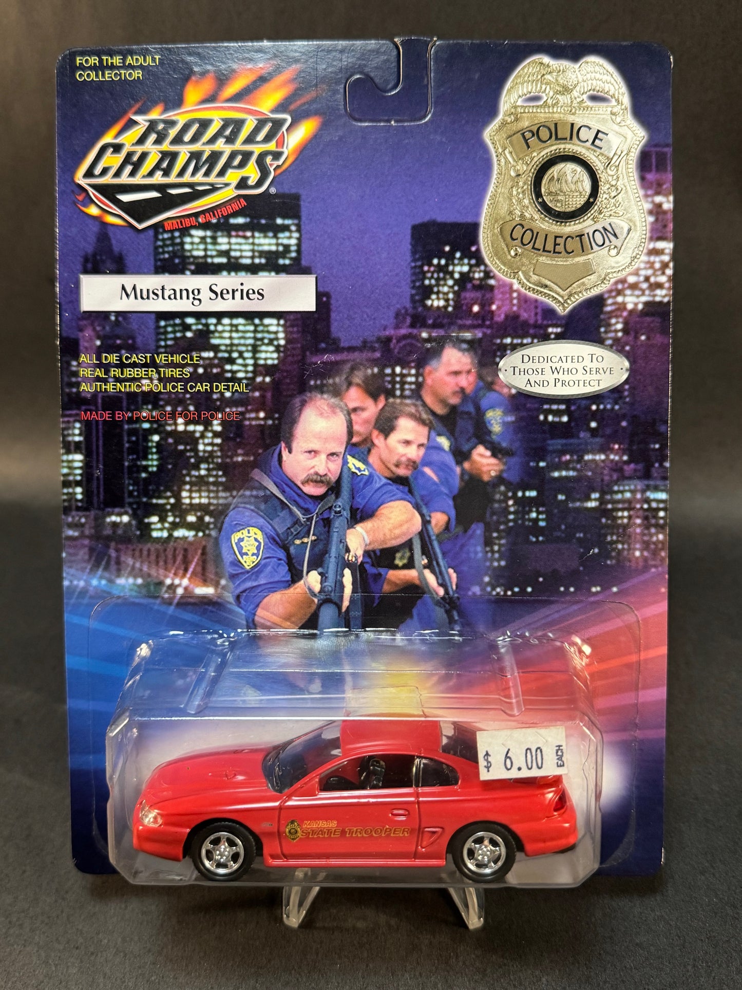 2000 Road Champs Police Collection Mustang Series Kansas State Trooper, Red