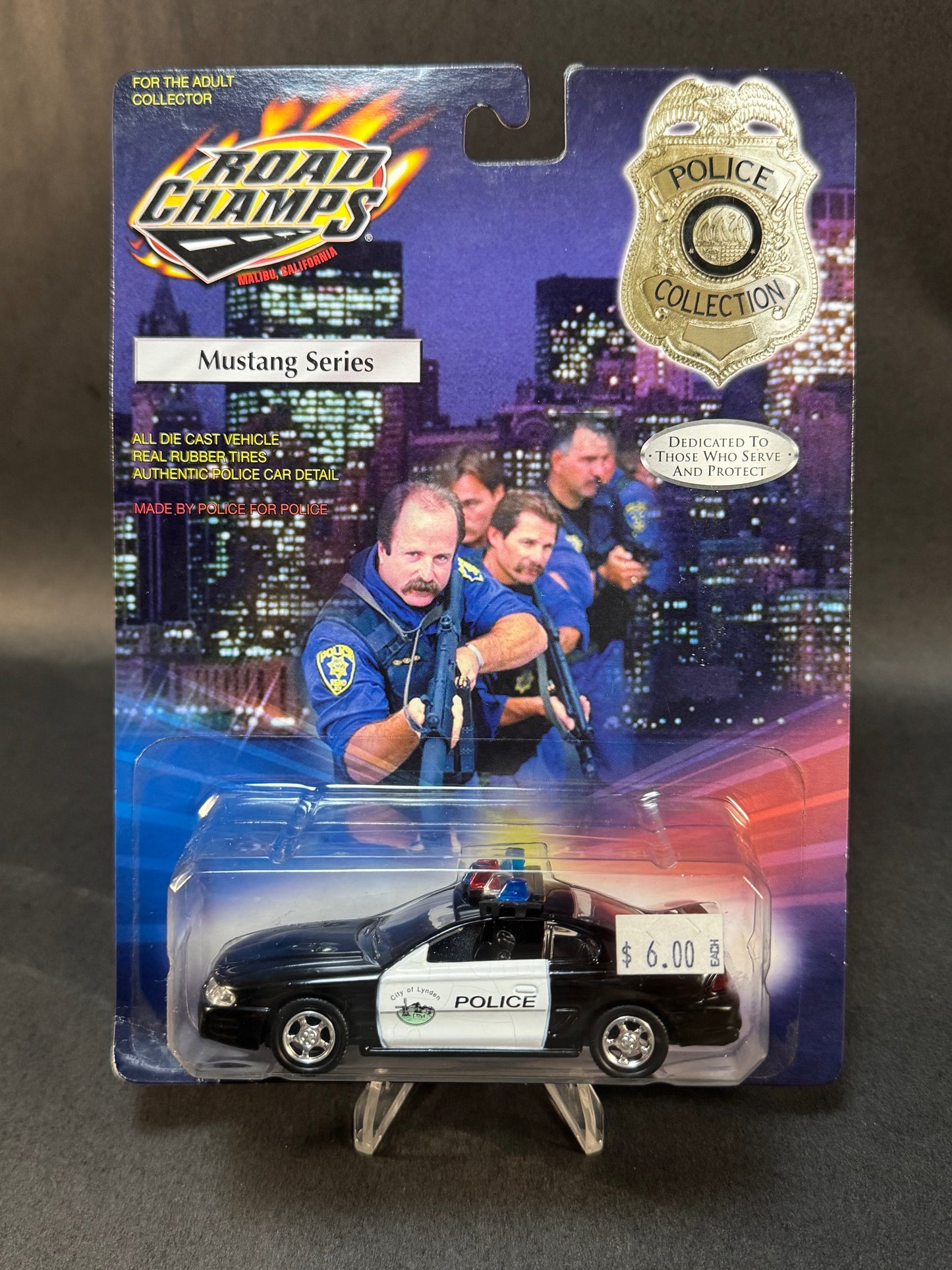 2000 Road Champs Police Collection Mustang Series City of Lynden Washington Police, Black and White