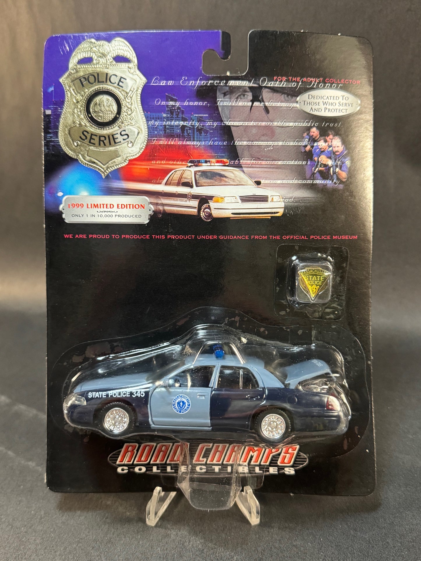 1999 Road Champs Police Series Limited Edition Massachusetts State Police, Blue