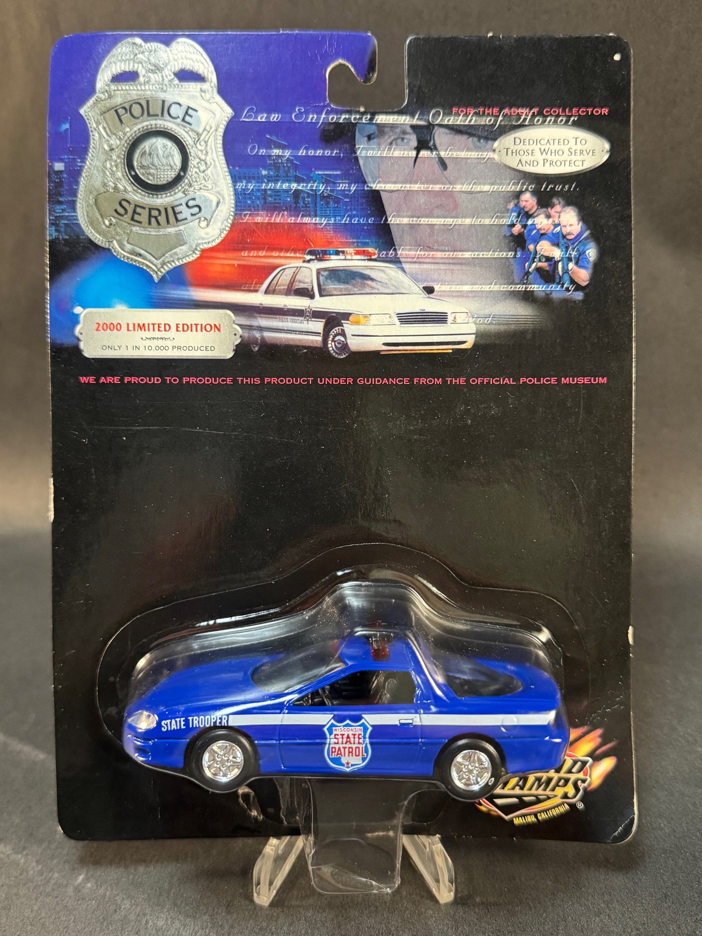 2000 Road Champs Police Series Limited Edition Wisconsin State Patrol, Blue