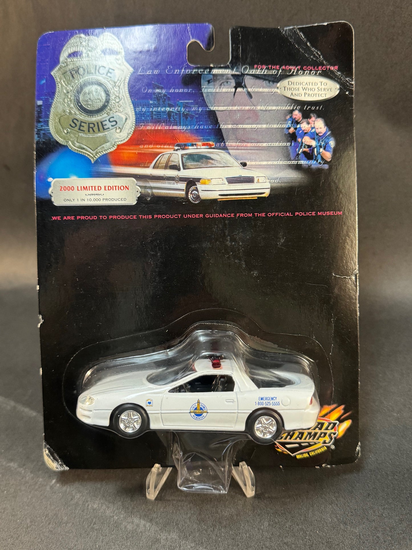 2000 Road Champs Police Series Limited Edition Nebraska State Patrol, White