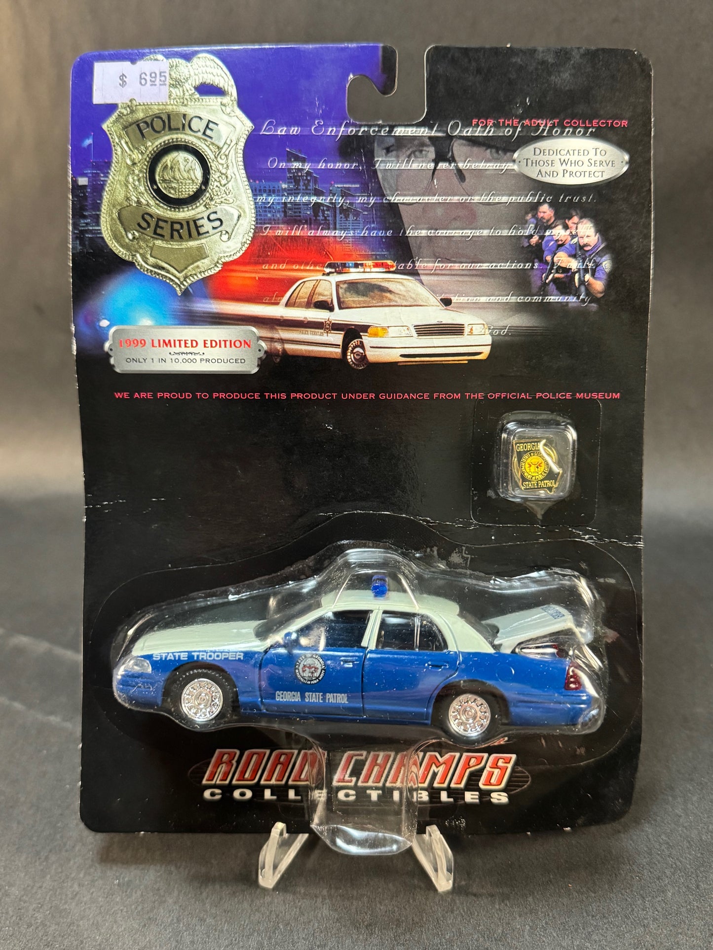 1999 Road Champs Police Series Limited Edition Georgia State Patrol, Blue and White